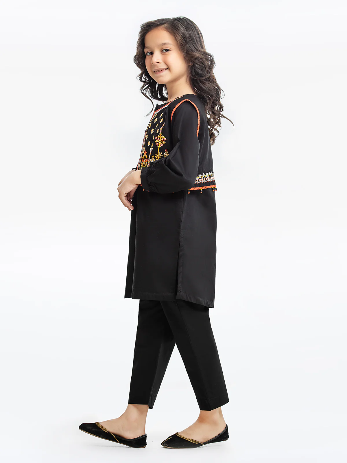 Embroidered Cambric Shirt Trouser - EGTKE23-70524ST - Image 3
