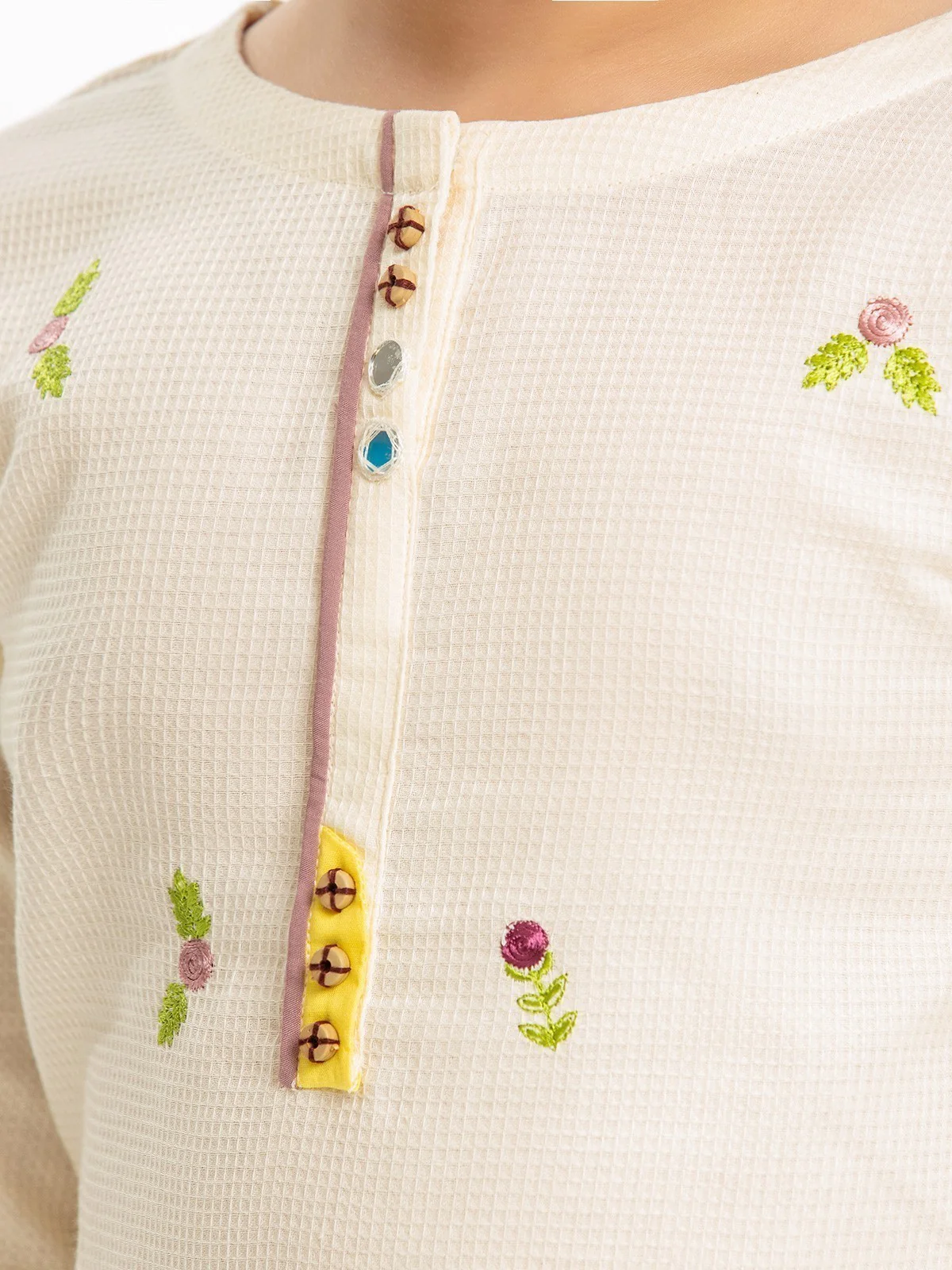 Embroidered Dobby Shirt - EGTKE23-70559S - Image 4