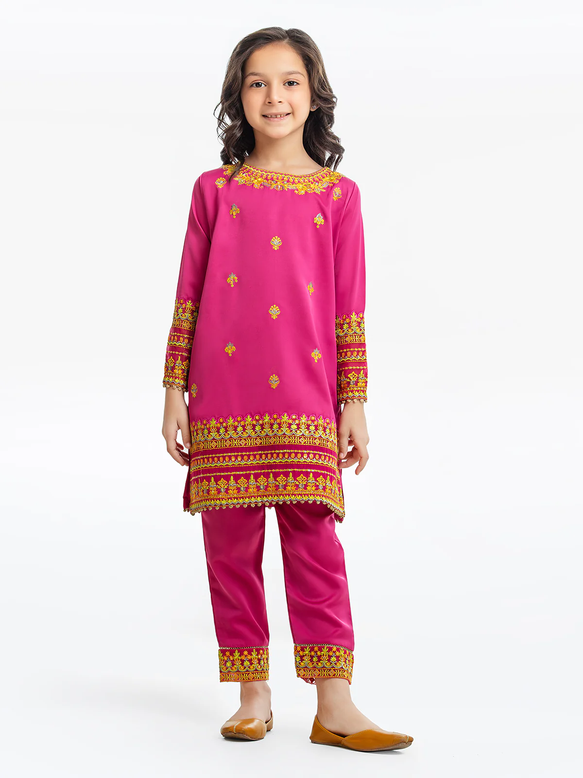 Embroidered Silk Shirt Trouser - EGTKE23-70639