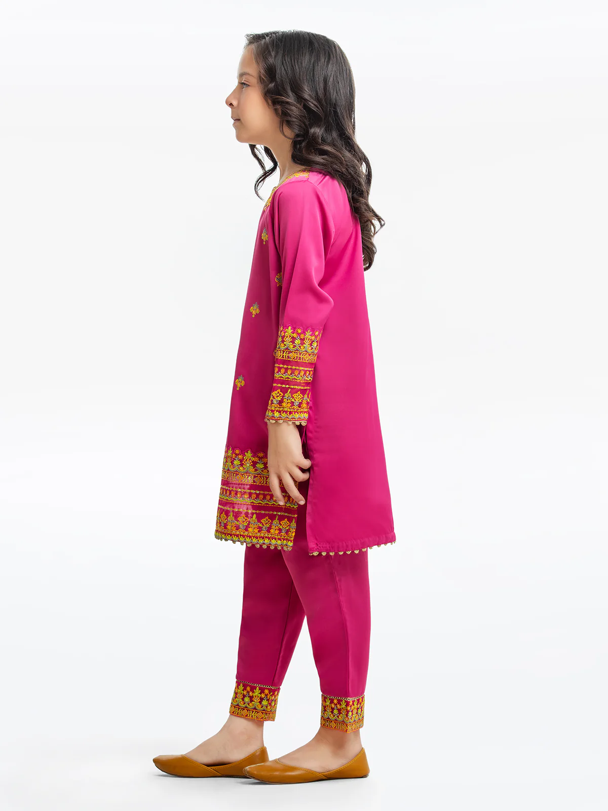 Embroidered Silk Shirt Trouser - EGTKE23-70639 - Image 3