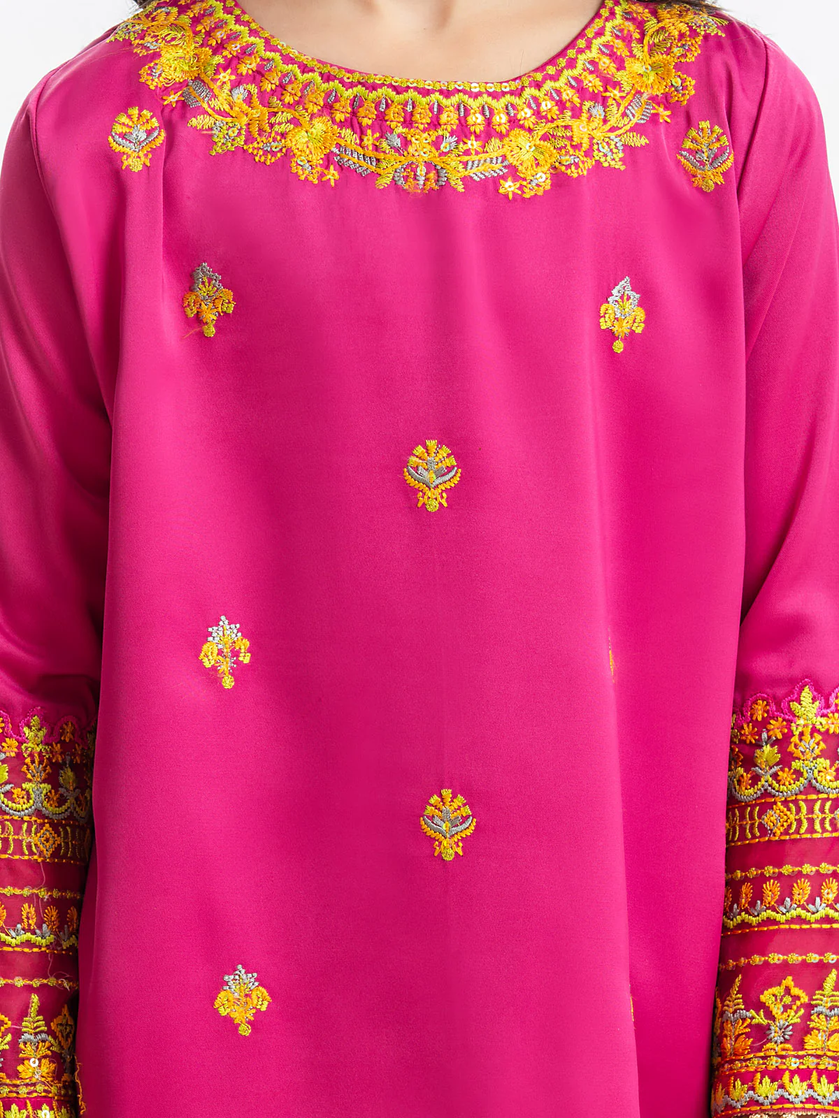 Embroidered Silk Shirt Trouser - EGTKE23-70639 - Image 5