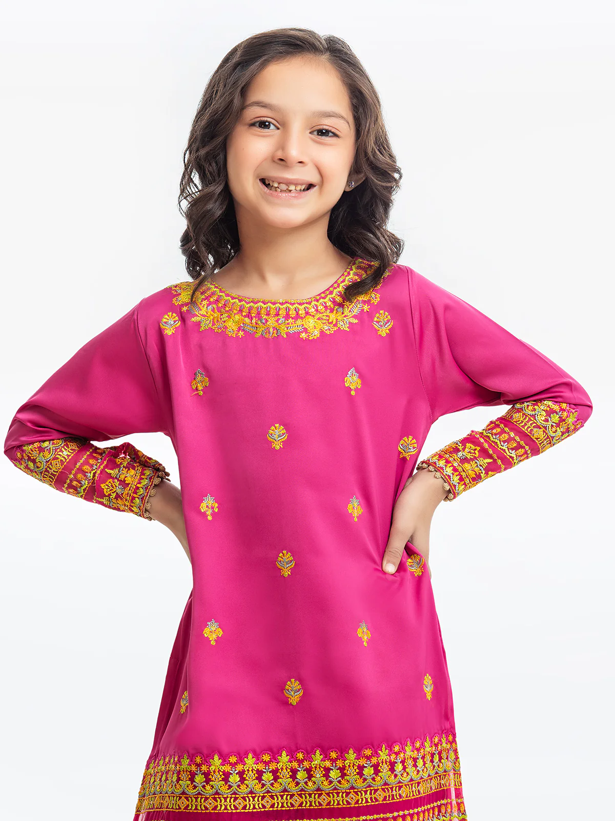 Embroidered Silk Shirt Trouser - EGTKE23-70639 - Image 6