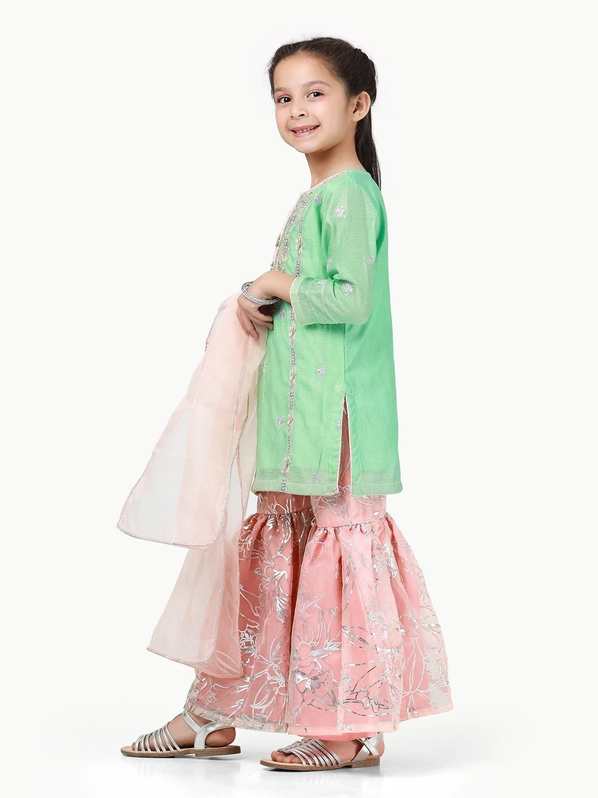 Embroidered Gharara Suit - EGTP22-22216 - Image 3