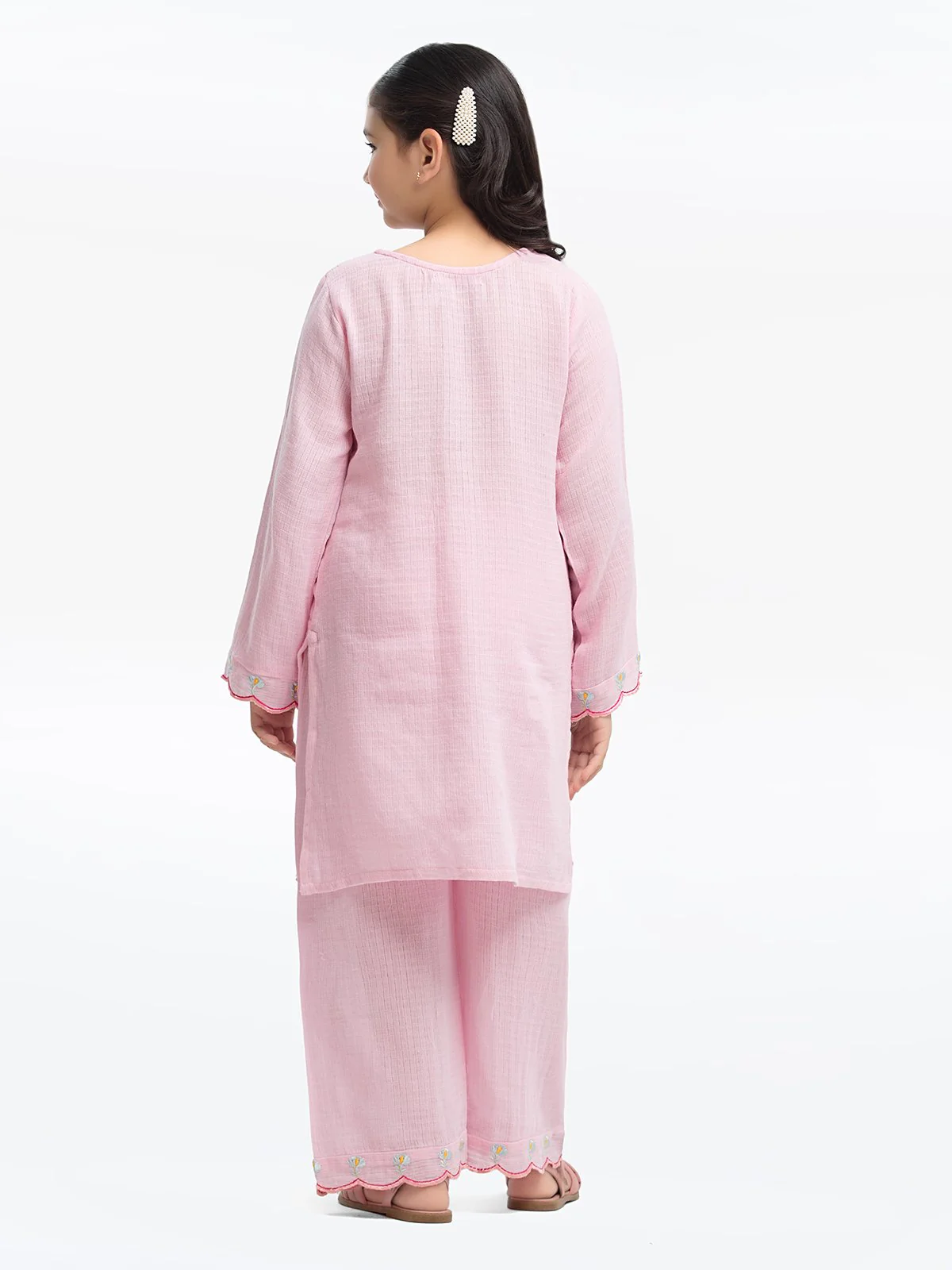 Embroidered Cotton Shirt Trouser - EGTKE23-70637ST - Image 6