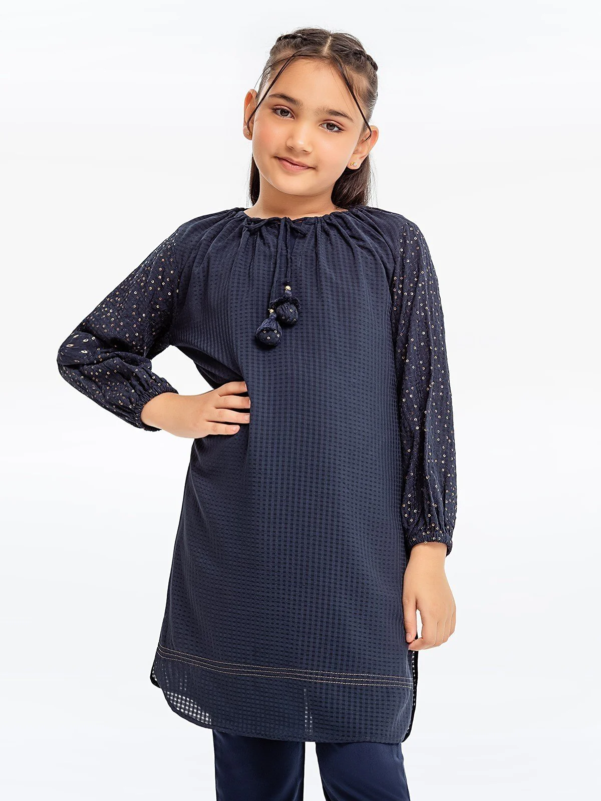 Embroidered Jacquard Shirt Trouser - EGTKE23-70611ST