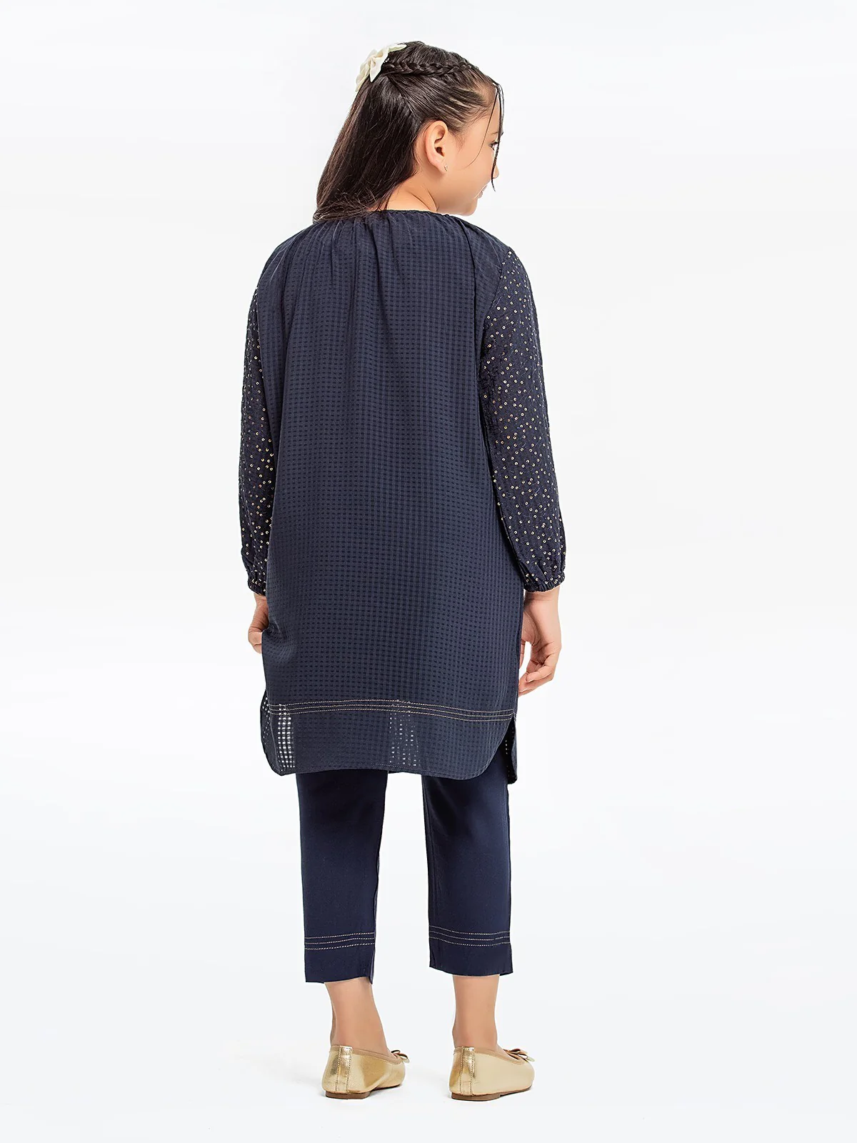 Embroidered Jacquard Shirt Trouser - EGTKE23-70611ST - Image 6