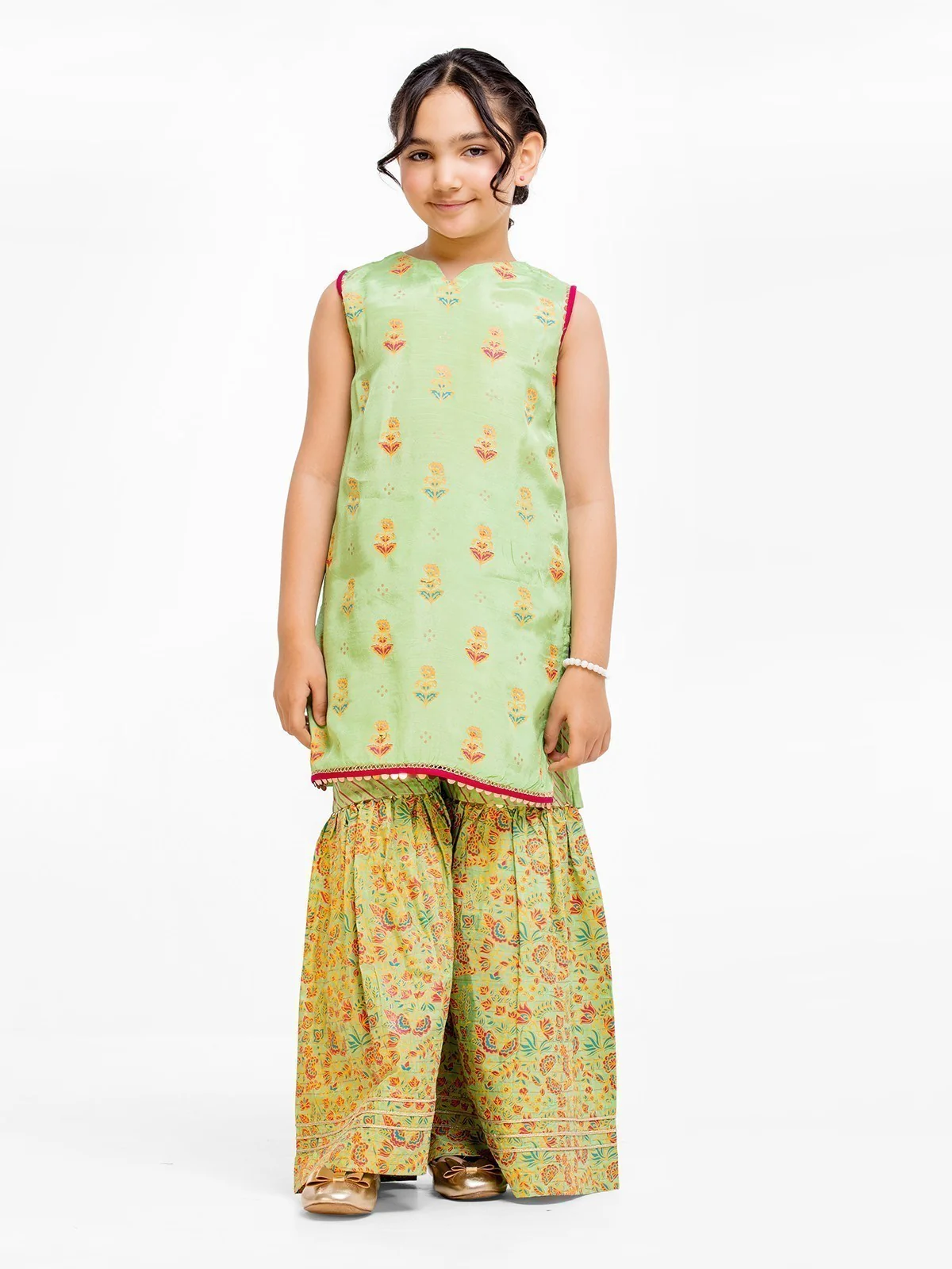 Printed Cotton Gharara Suit - EGTP23-22196ST
