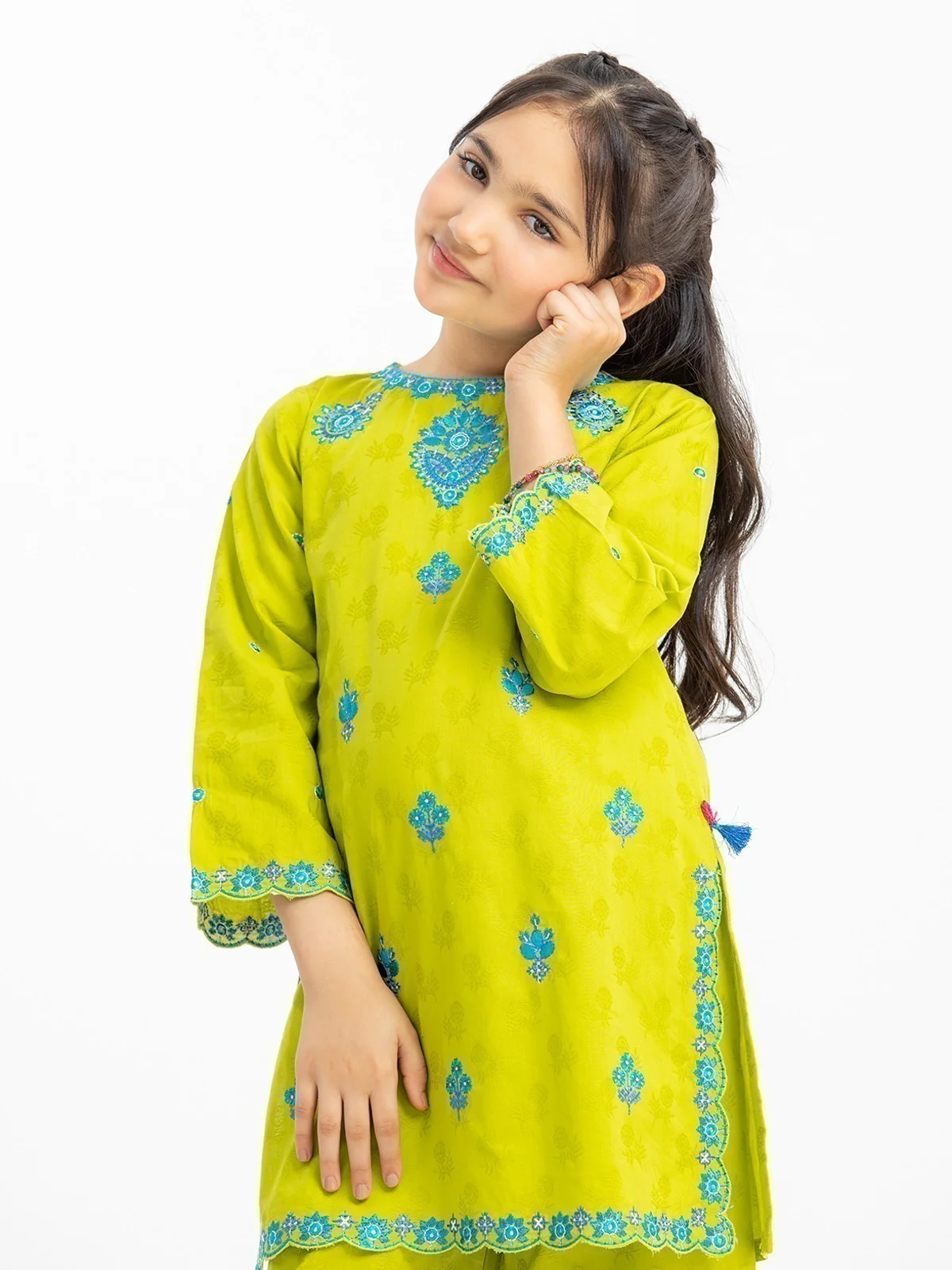 Embroidered Dobby Shirt Trouser - EGTKE23-70625ST - Image 4