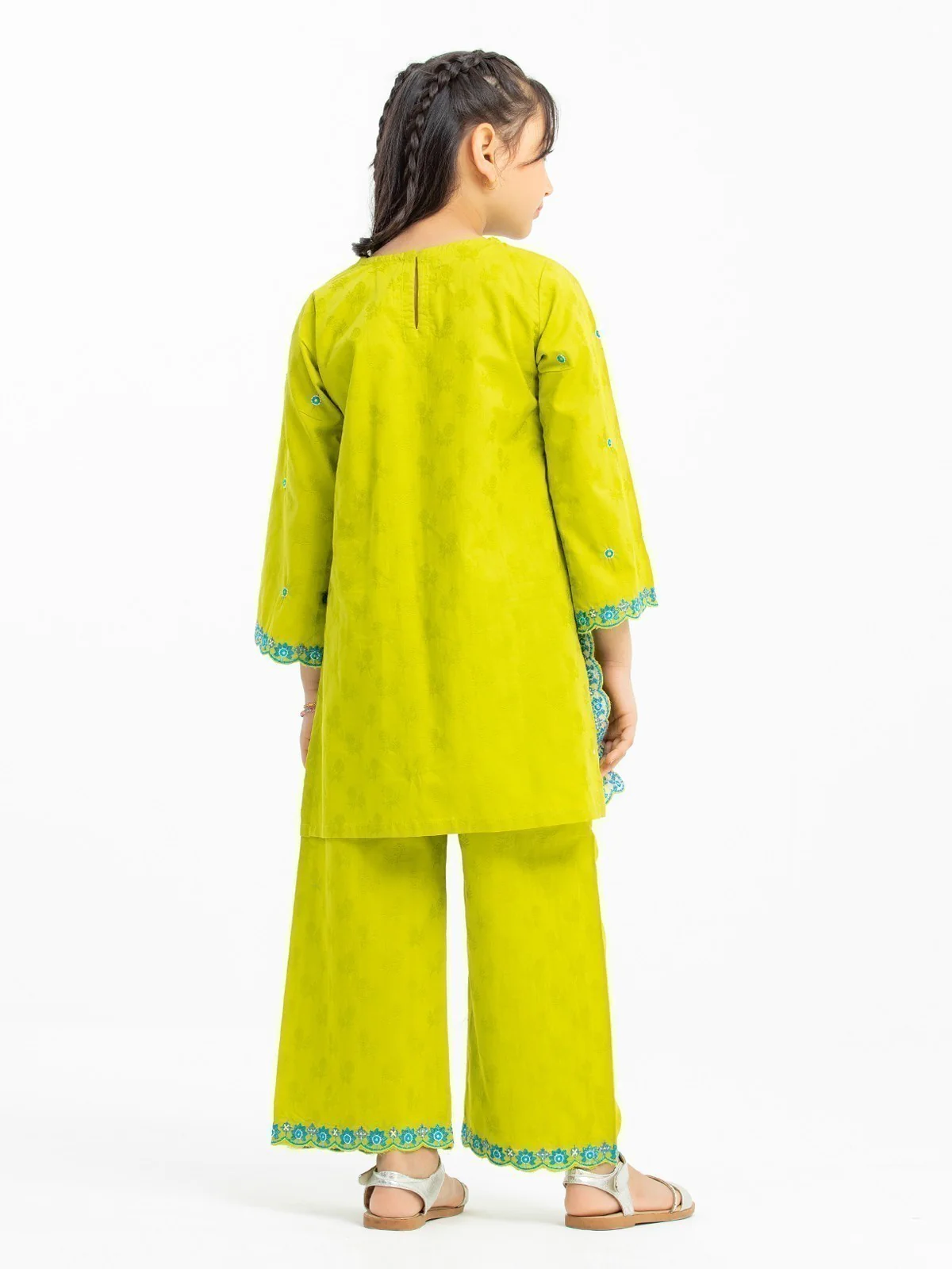 Embroidered Dobby Shirt Trouser - EGTKE23-70625ST - Image 6