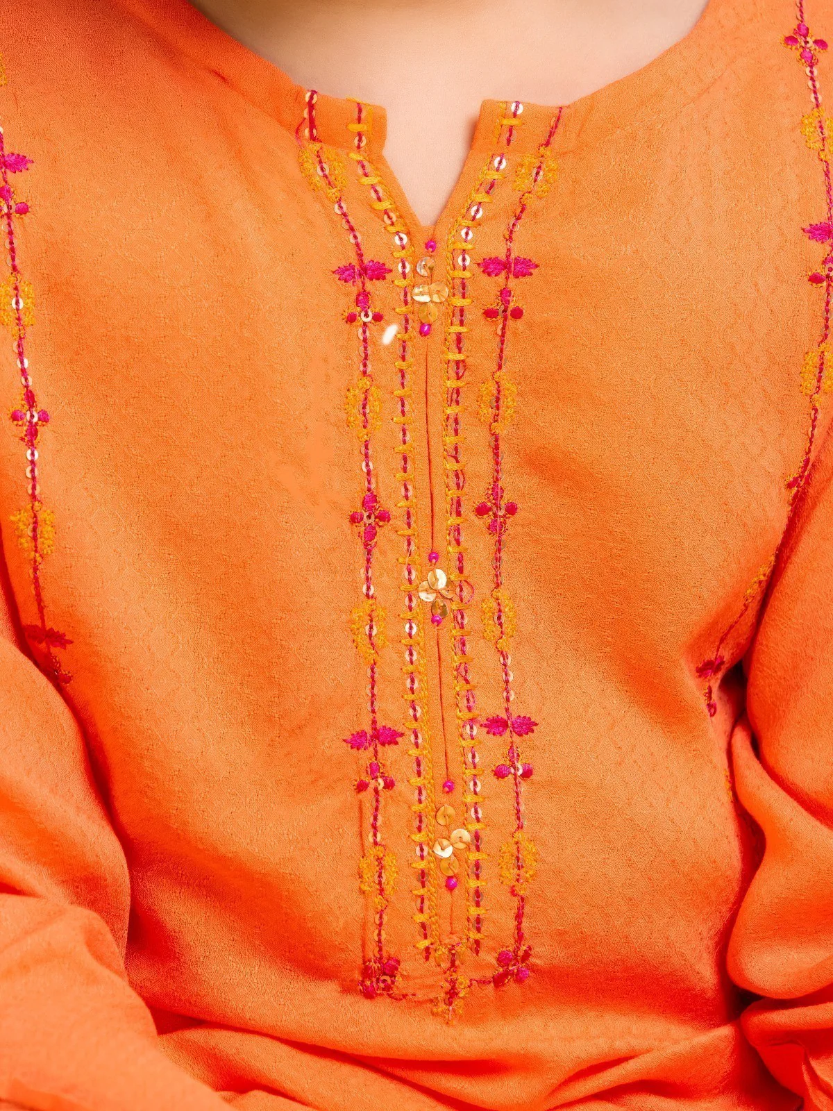 Embroidered Cotton Jacquard Shirt Trouser - EGTKE23-70605ST - Image 4