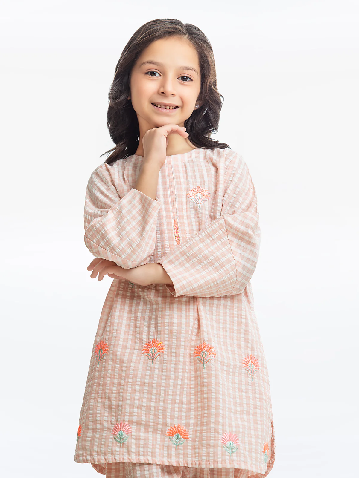 Embroidered Cotton Shirt Trouser - EGTKE23-70666ST - Image 2