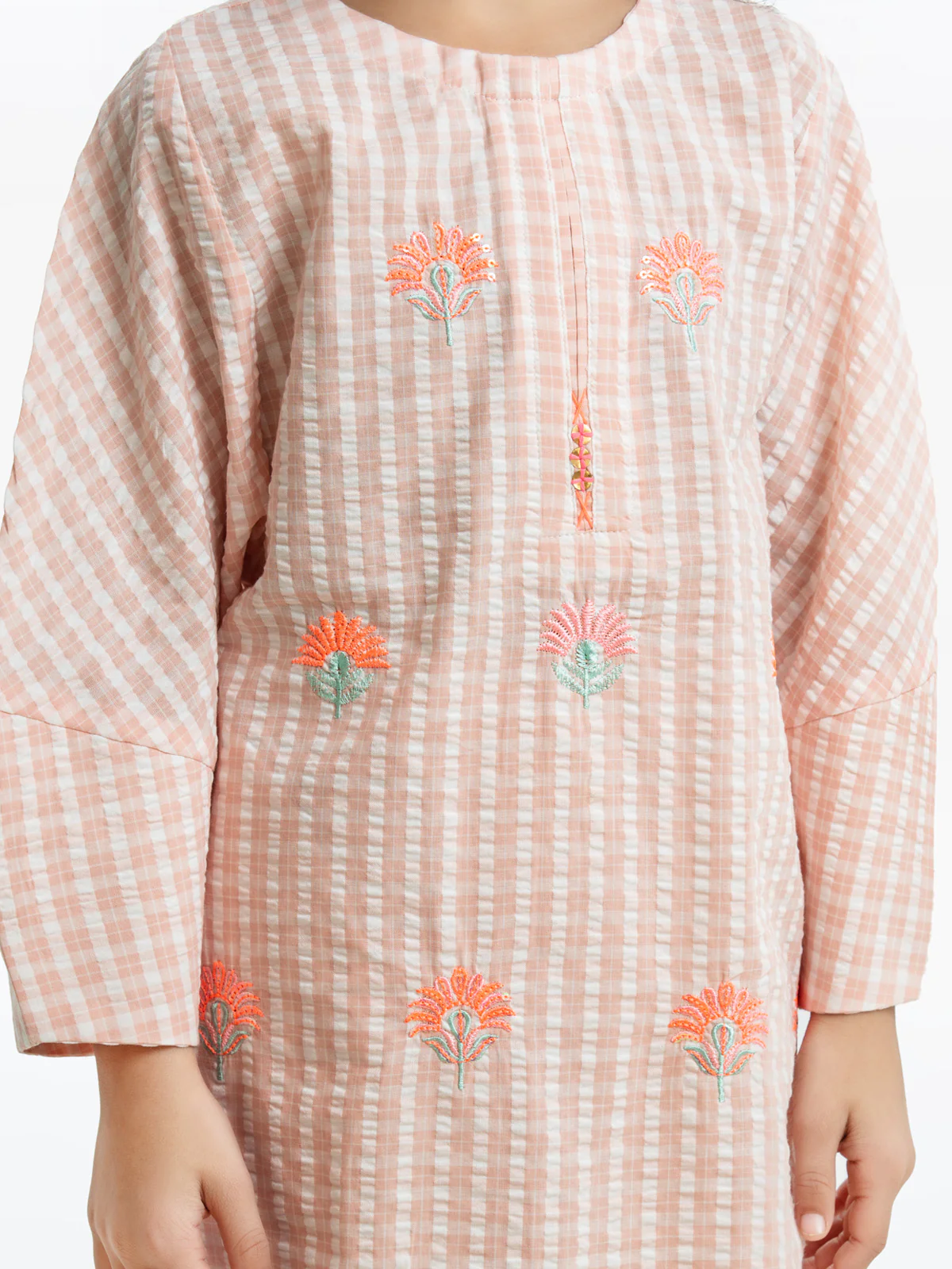 Embroidered Cotton Shirt Trouser - EGTKE23-70666ST - Image 5