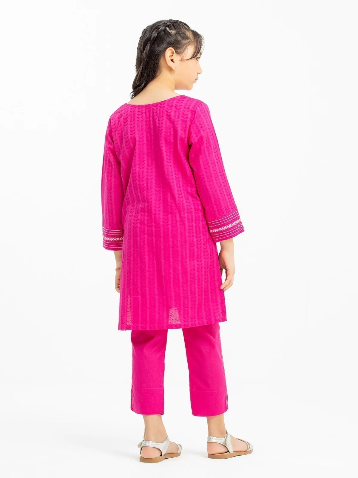 Embroidered Dobby Shirt Trouser - EGTKE22-70346ST - Image 5