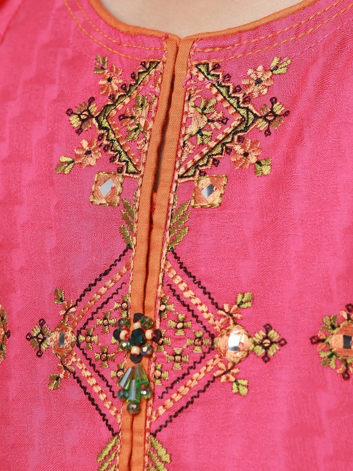 Embroidered Cotton Jacquard Shirt Trouser - EGTKE22-70471 - Image 4