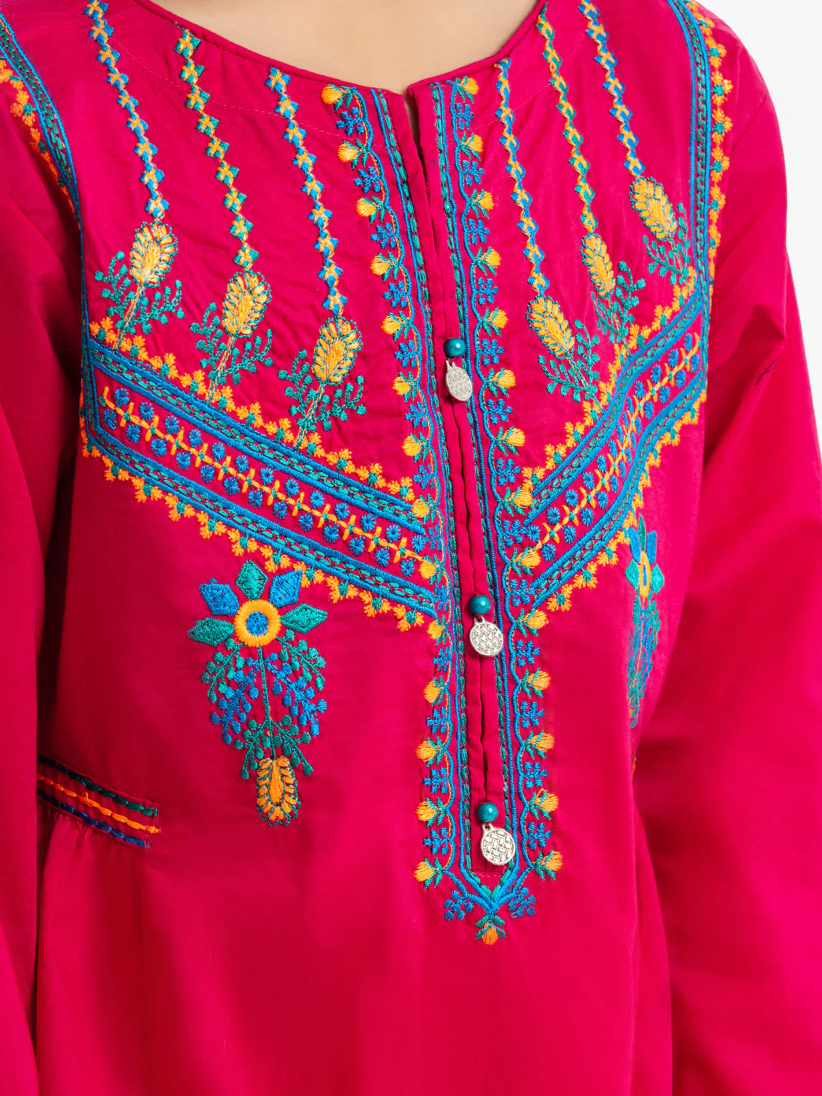Embroidered Cambric Shirt Trouser - EGTKE23-70353ST - Image 4