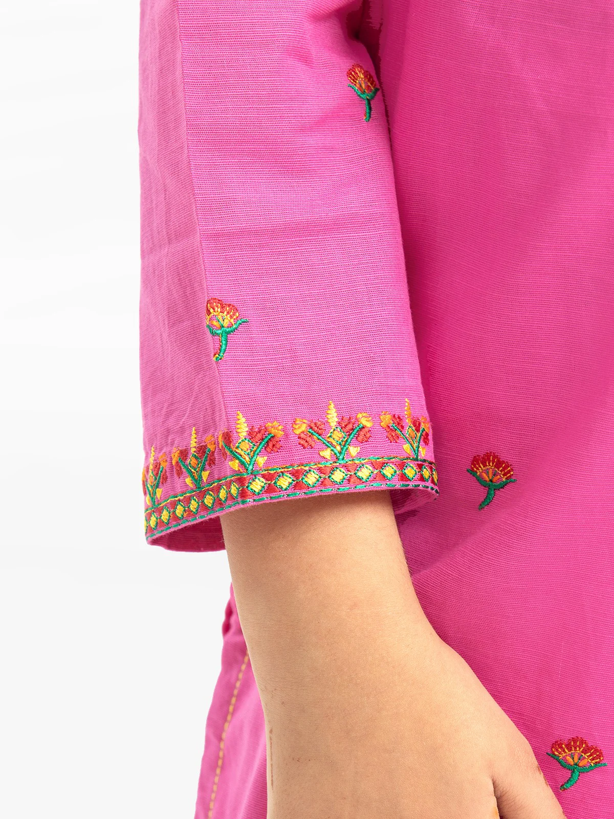 Embroidered Khaddar Shirt - EGTKE23-70401 - Image 5