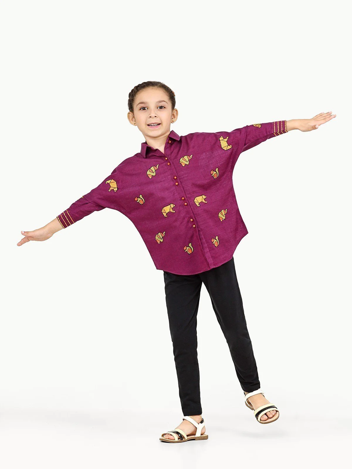 Embroidered Khaddar Shirt - EGTKE22-70326 - Image 3