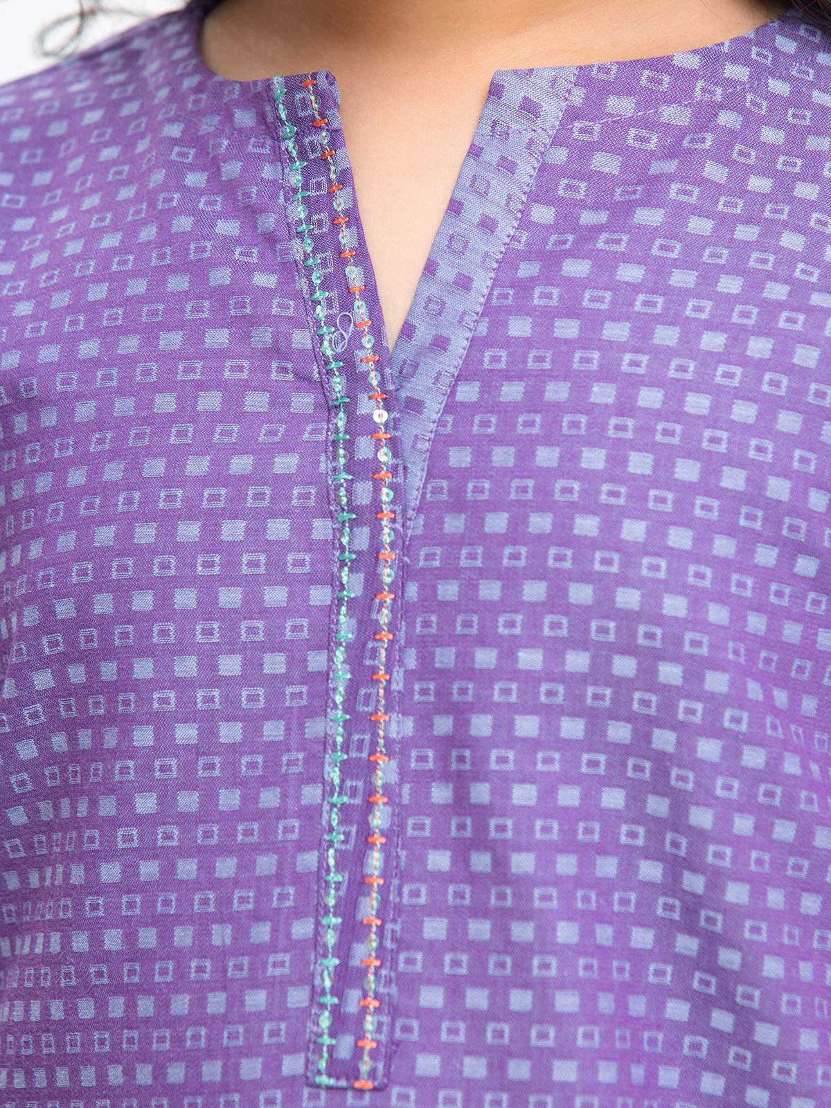 Embroidered Jacquard Shirt Trouser - EGTKE23-70707ST - Image 4