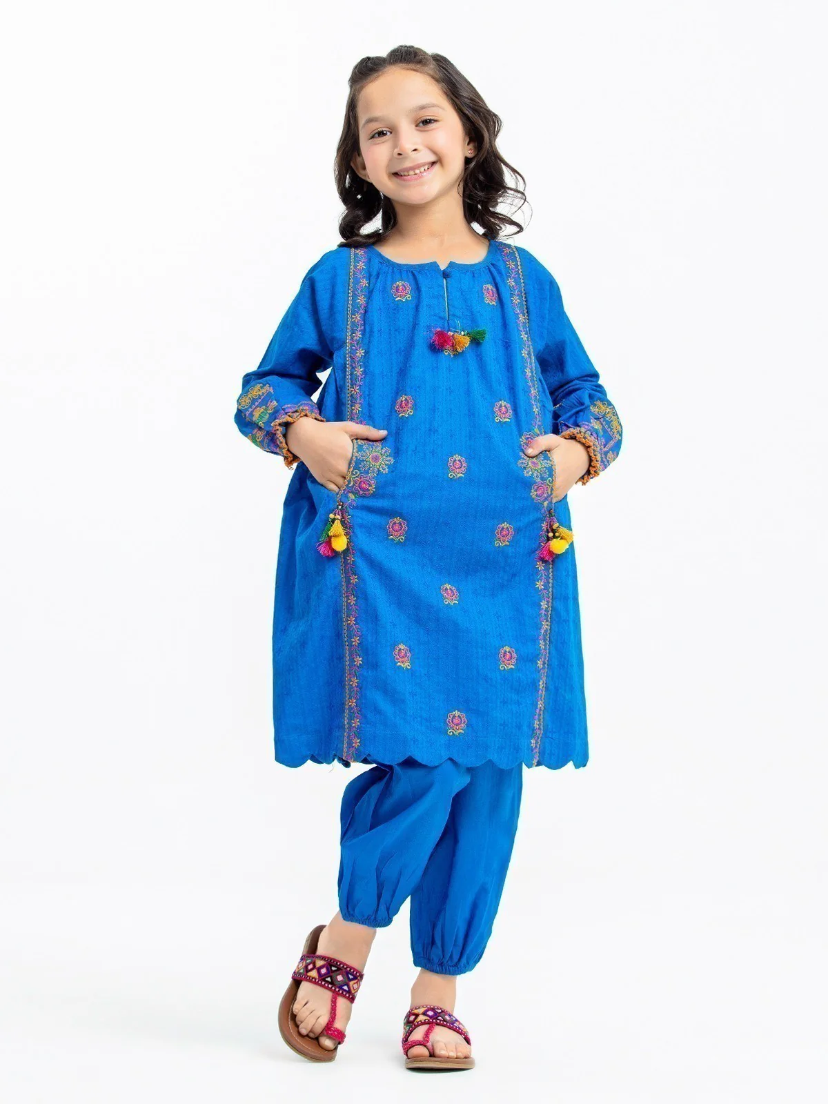 Embroidered Dobby Shirt Trouser - EGTKE23-70357ST