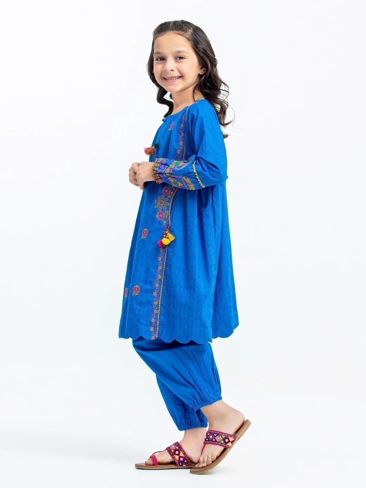 Embroidered Dobby Shirt Trouser - EGTKE23-70357ST - Image 3