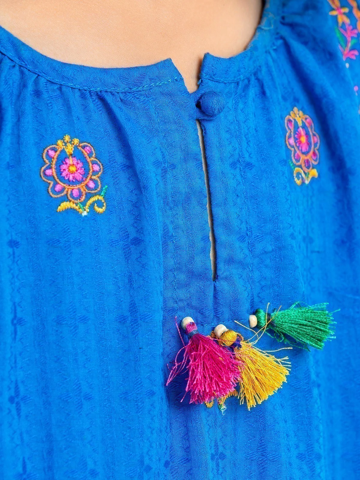 Embroidered Dobby Shirt Trouser - EGTKE23-70357ST - Image 4