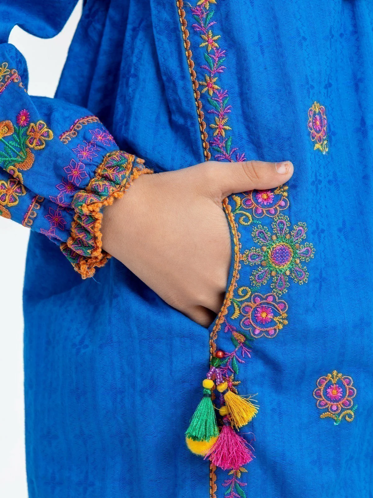 Embroidered Dobby Shirt Trouser - EGTKE23-70357ST - Image 5