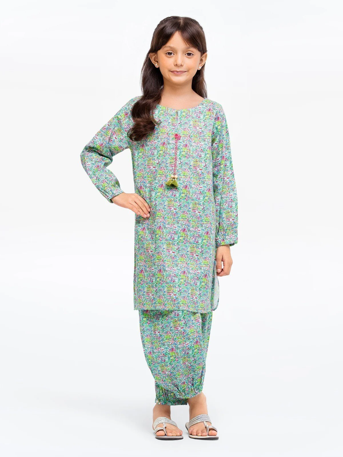 Printed Cambric Shirt Trouser - EGTKP23-70427ST
