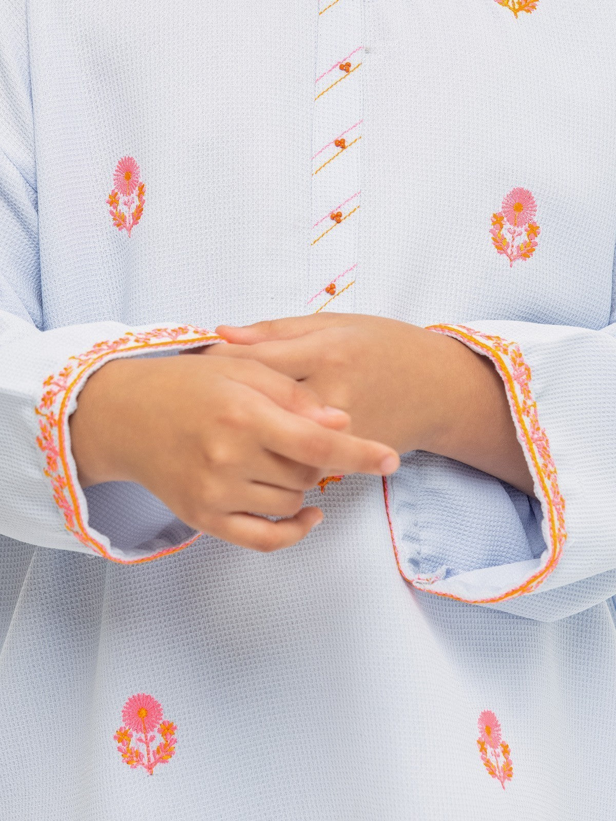 Embroidered Dobby Shirt Trouser - EGTKE23-70640ST - Image 5