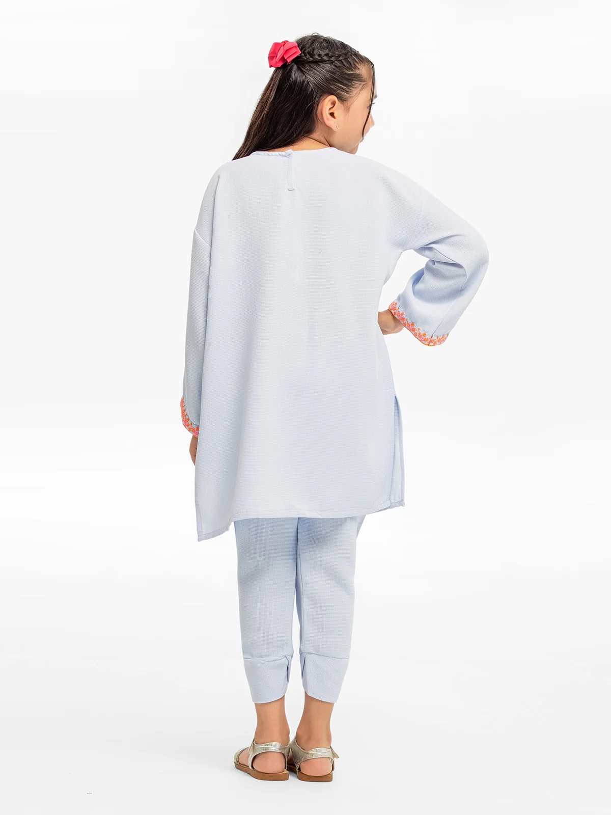 Embroidered Dobby Shirt Trouser - EGTKE23-70640ST - Image 6