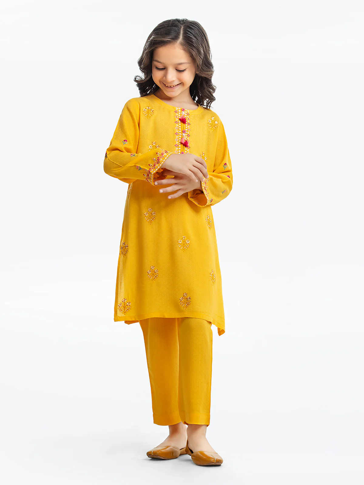 Embroidered Dobby Shirt Trouser - EGTKE23-70612