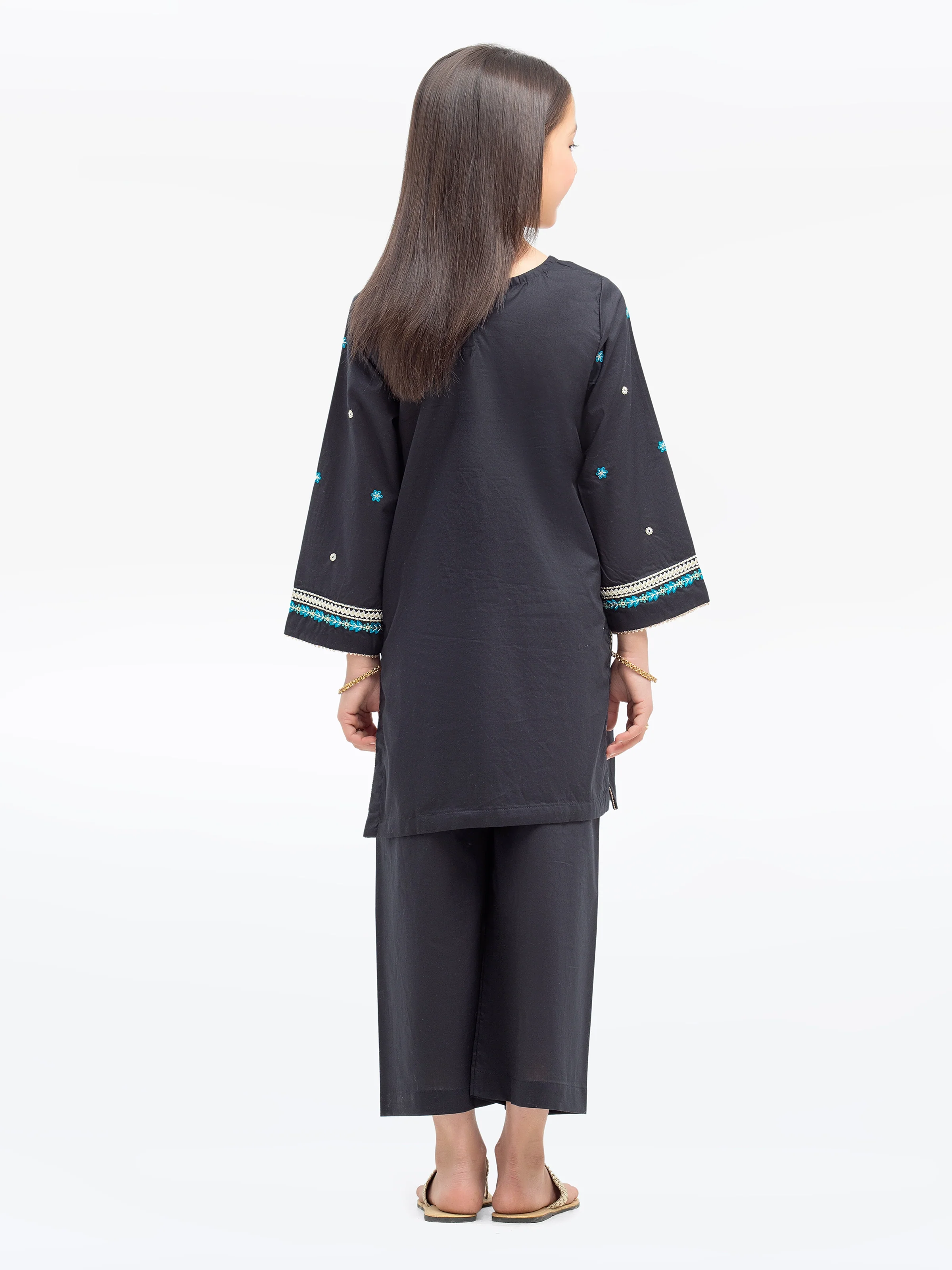 Embroidered Cambric Shirt Trouser - EGTKE24-70766ST - Image 6