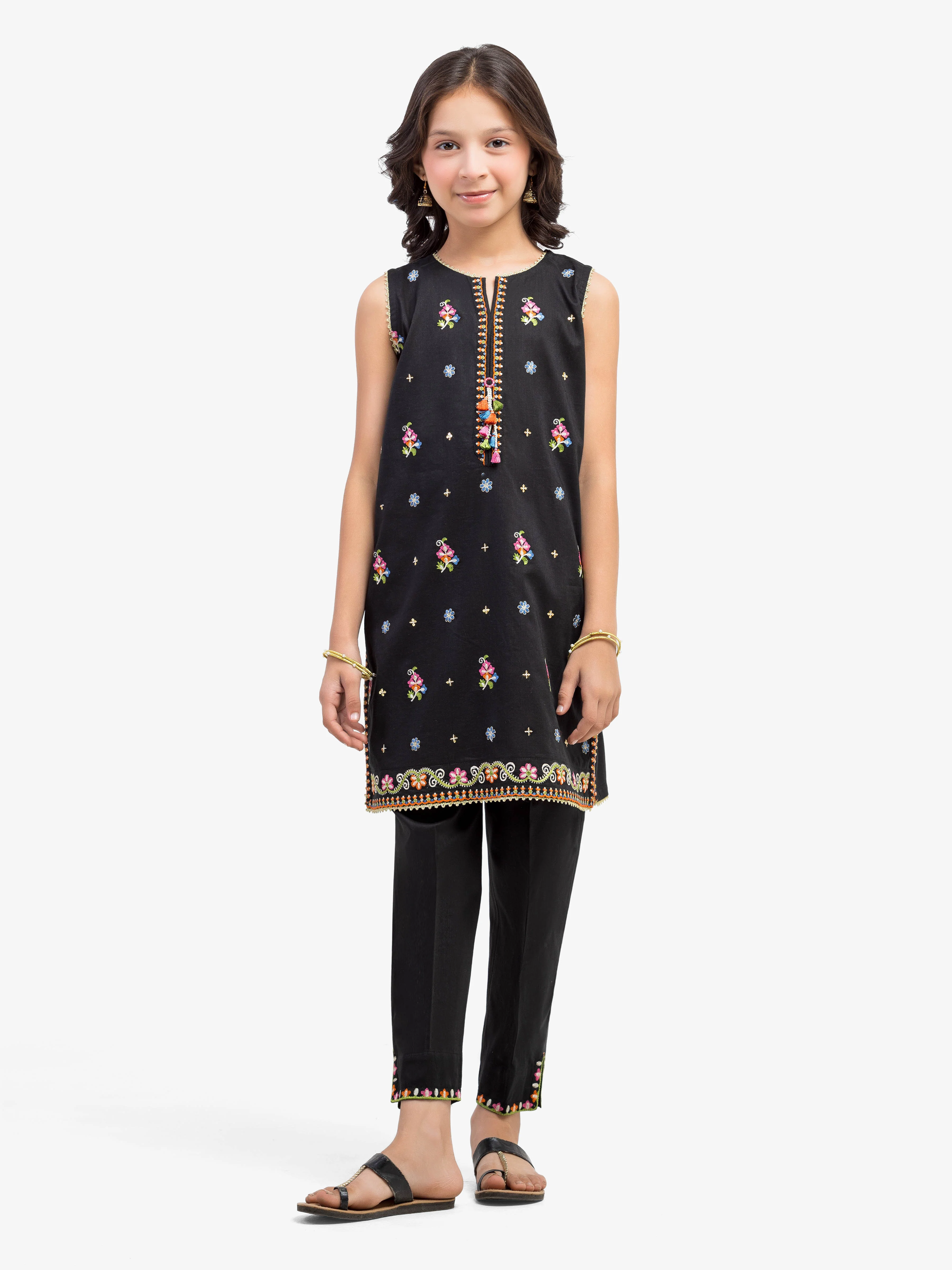 Embroidered Cambric Shirt Trouser - EGTKE5-70965ST - Image 4