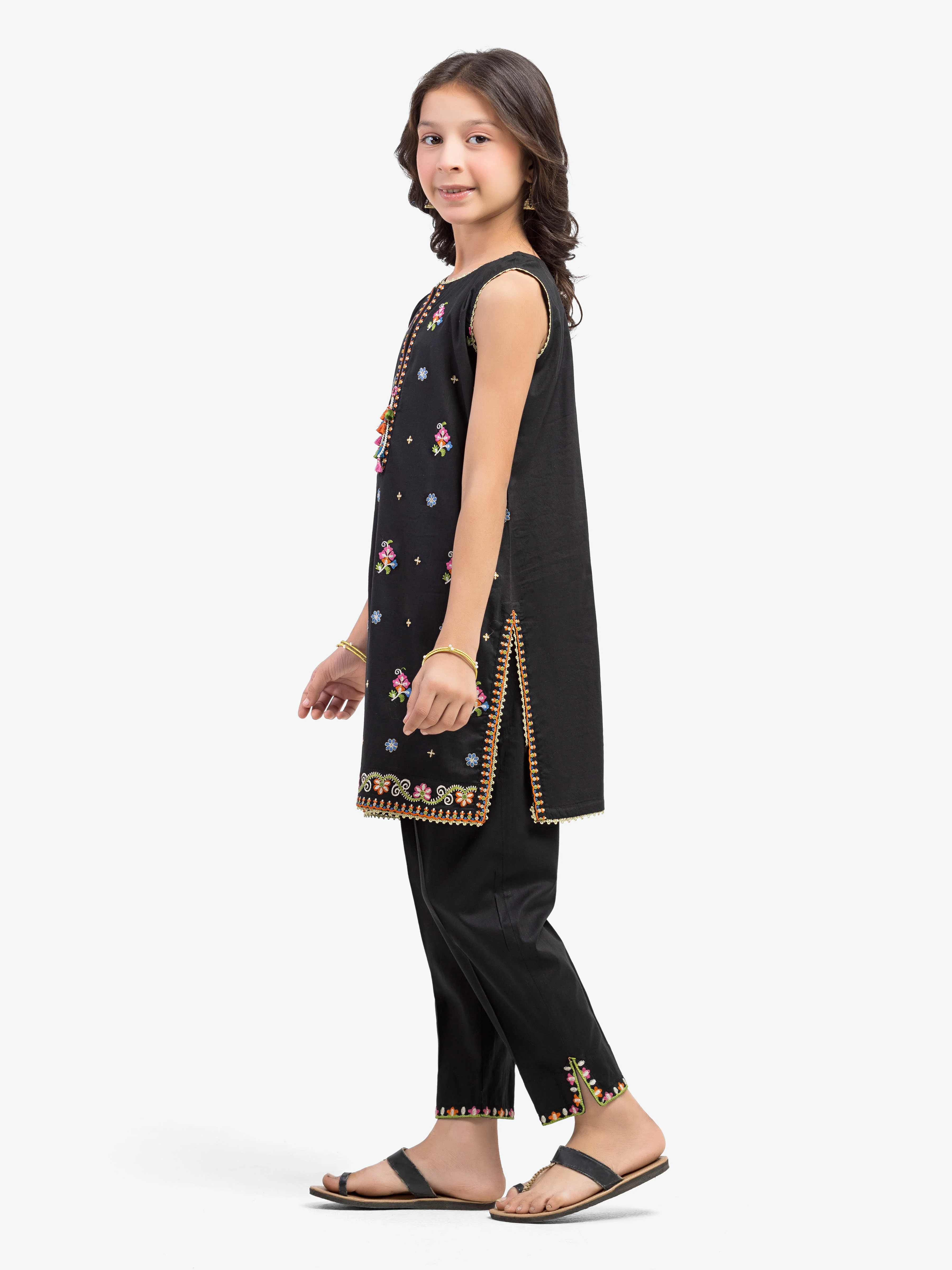 Embroidered Cambric Shirt Trouser - EGTKE5-70965ST - Image 5
