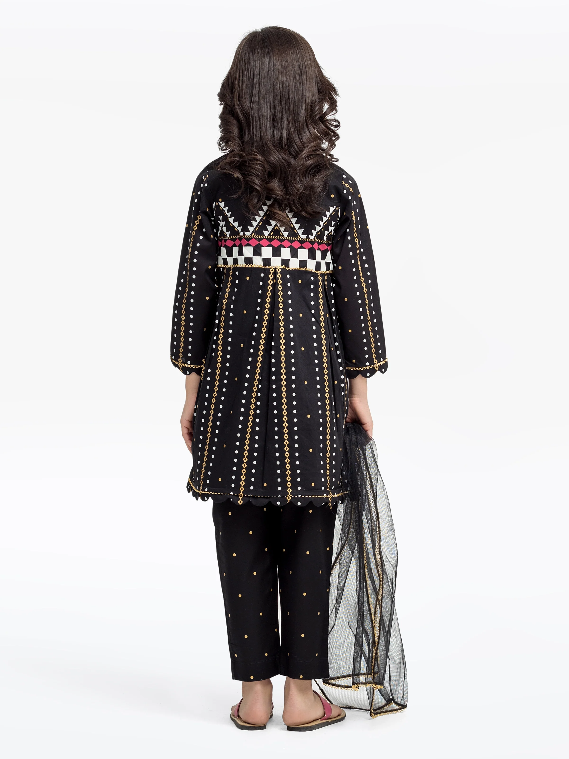 Block Print Cambric Suit - EGTKP5-70801-3P - Image 6
