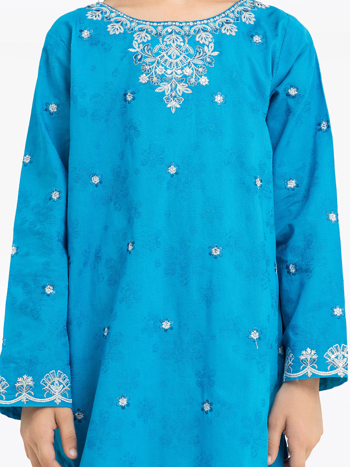 Embroidered Dobby Shirt Trouser - EGTKE24-70756ST - Image 3