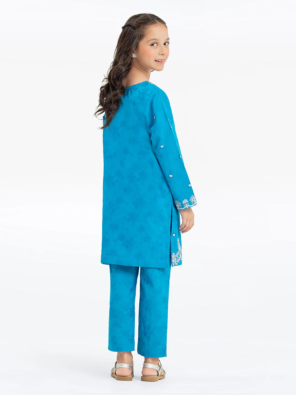 Embroidered Dobby Shirt Trouser - EGTKE24-70756ST - Image 5
