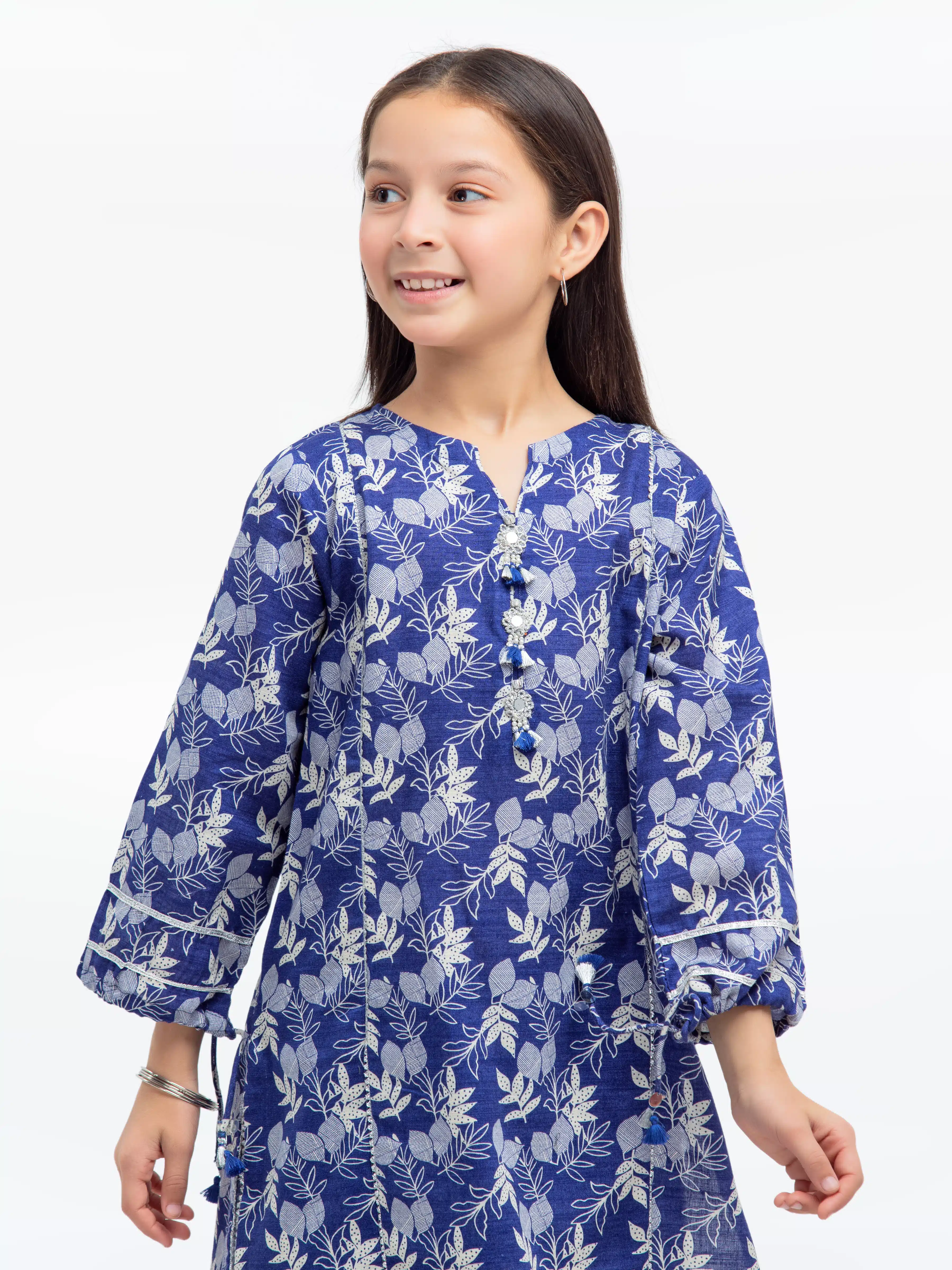 Printed Khaddar Co-Ord Set - EGTKP24-70789ST - Image 2