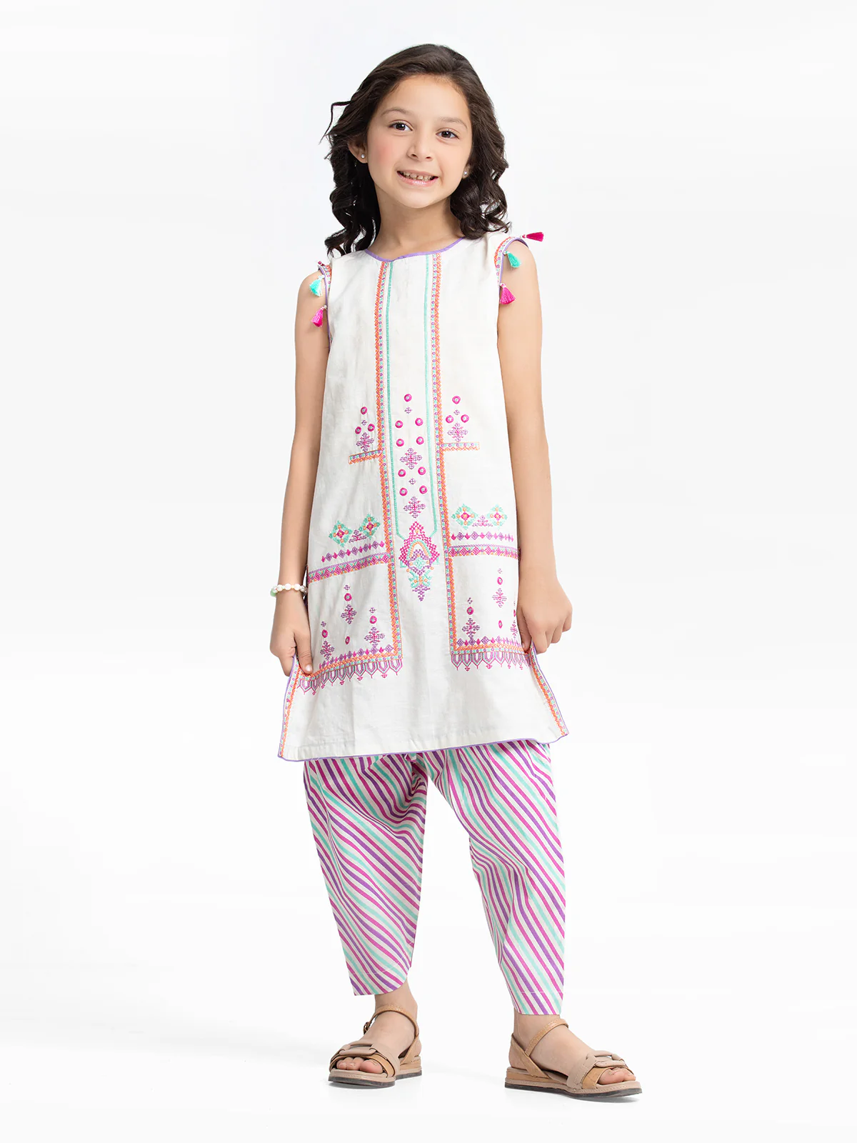 Embroidered Dobby Shirt Trouser - EGTKE23-70358ST
