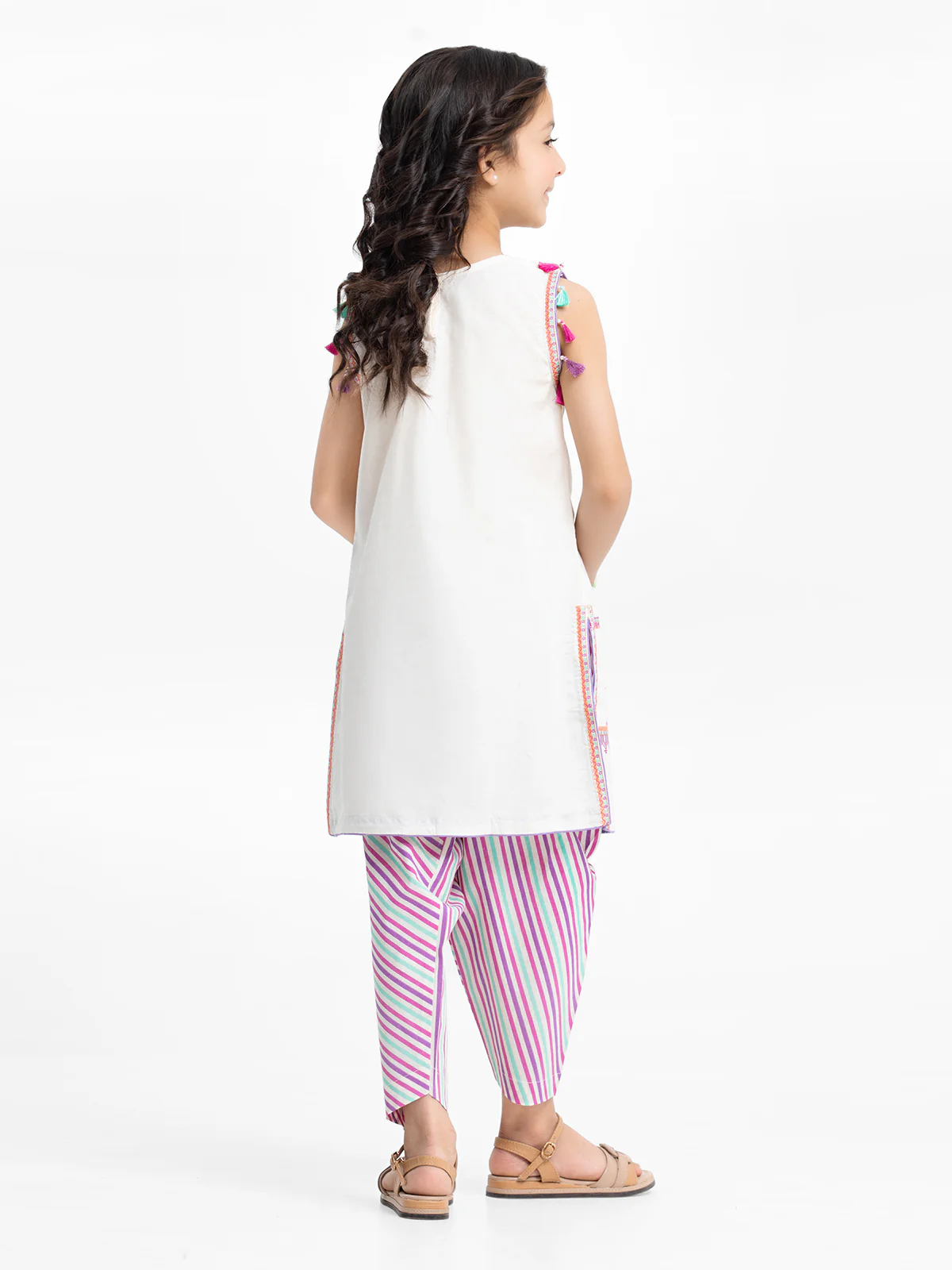 Embroidered Dobby Shirt Trouser - EGTKE23-70358ST - Image 5