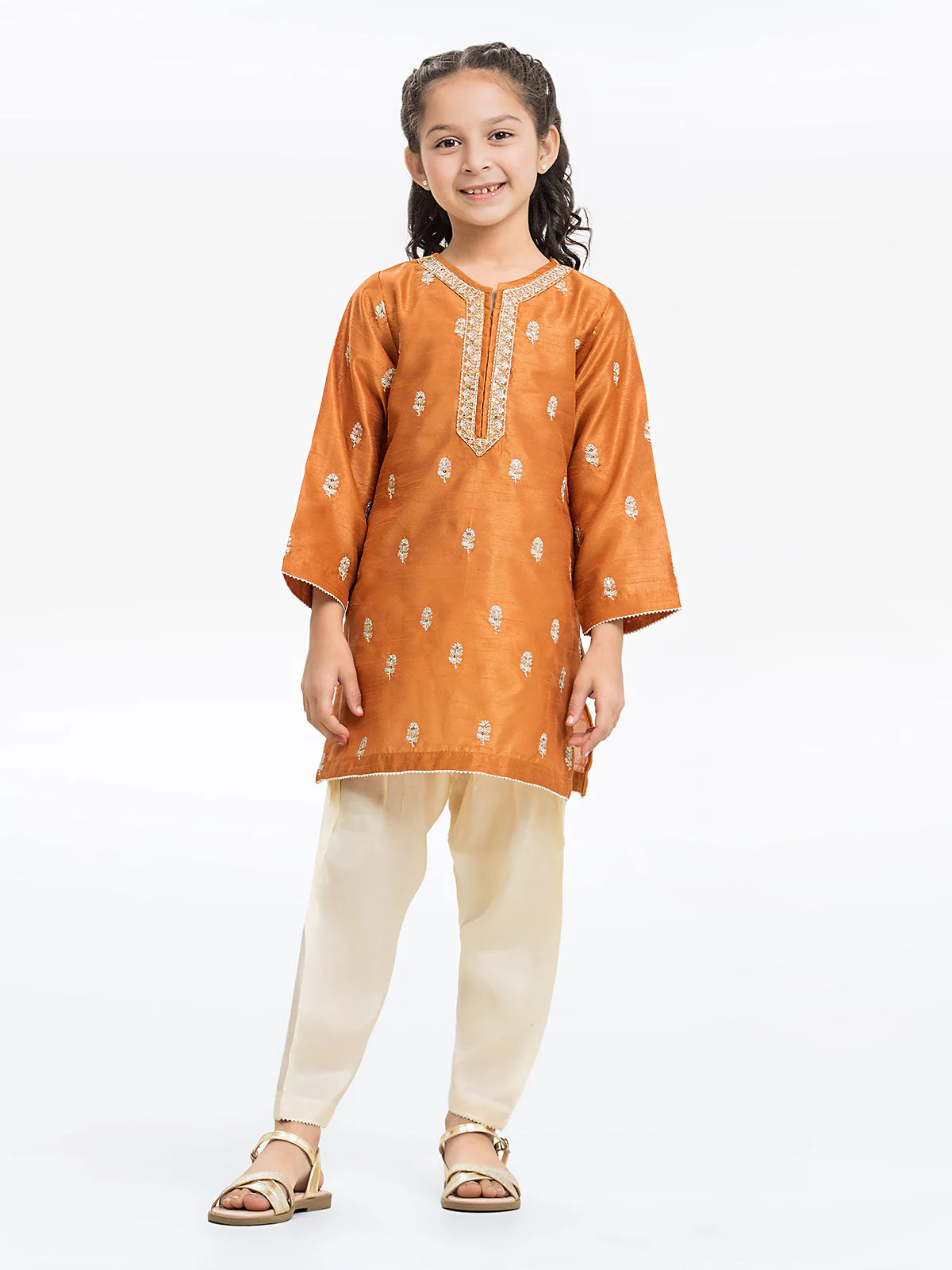 Embroidered Silk Shirt Trouser - EGTPF22-70433ST