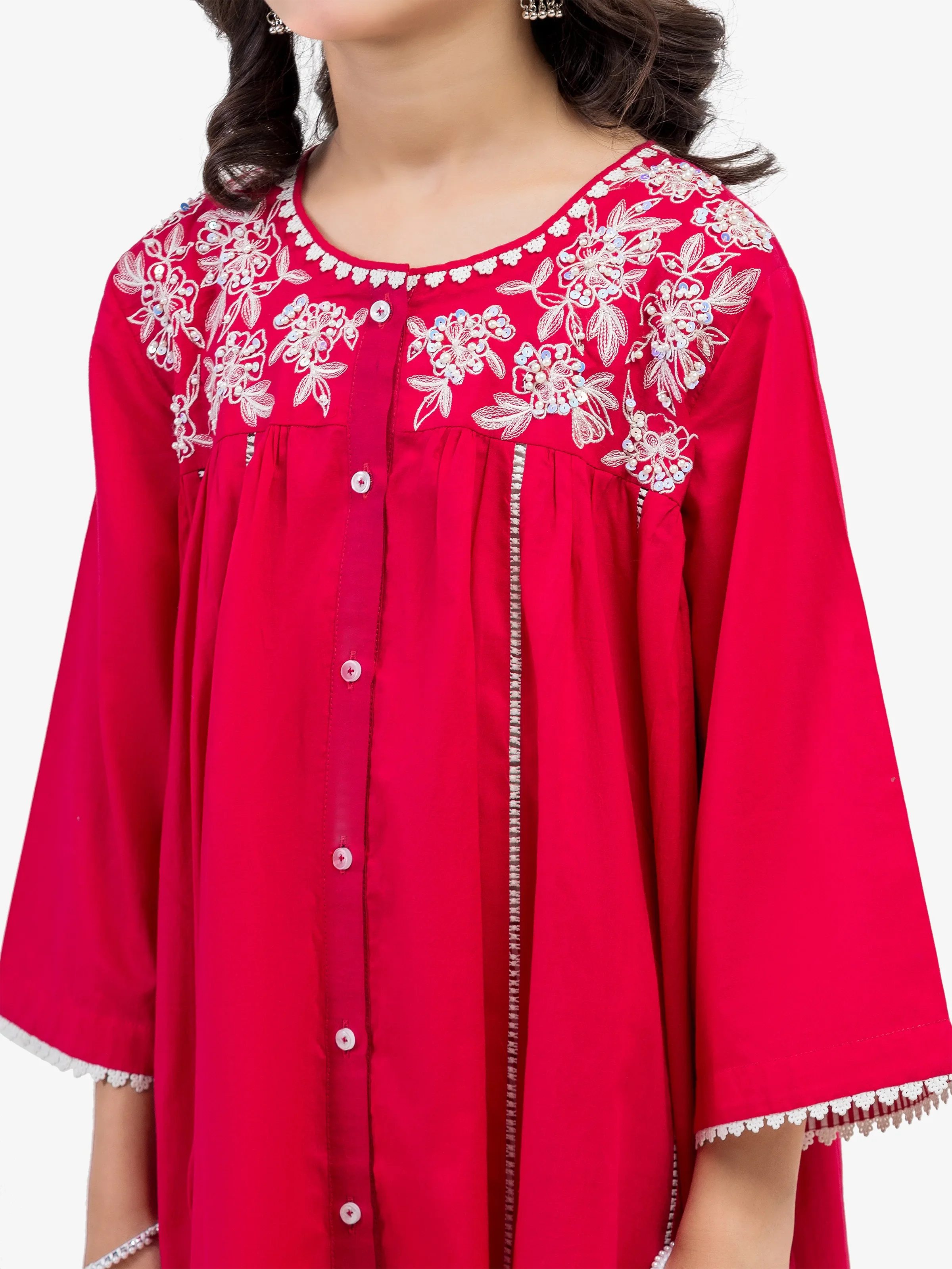 Embroidered Cambric Co-Ord Set - EGTKED5-70984ST - Image 3