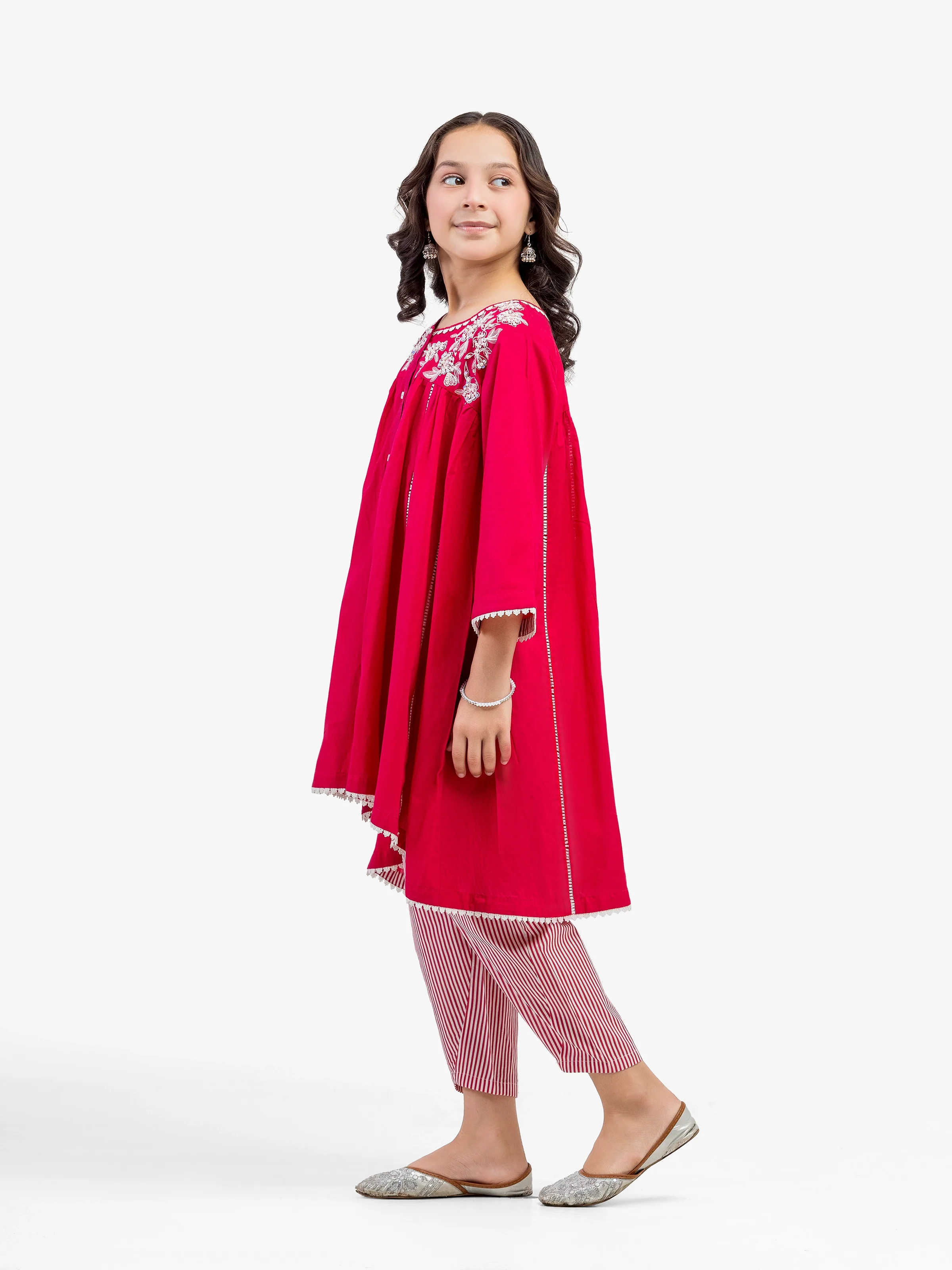 Embroidered Cambric Co-Ord Set - EGTKED5-70984ST - Image 4