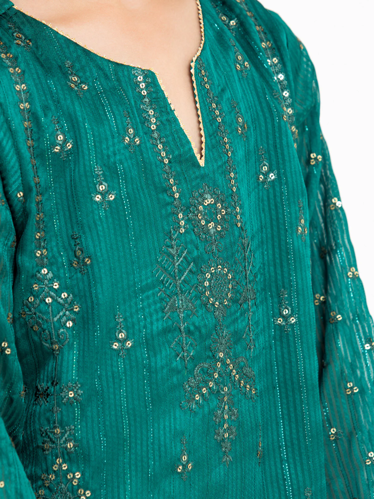 Embroidered Chiffon Shirt Trouser - EGTPLE23-50001ST - Image 2