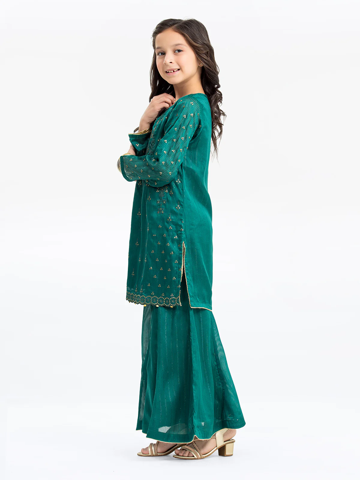 Embroidered Chiffon Shirt Trouser - EGTPLE23-50001ST - Image 4