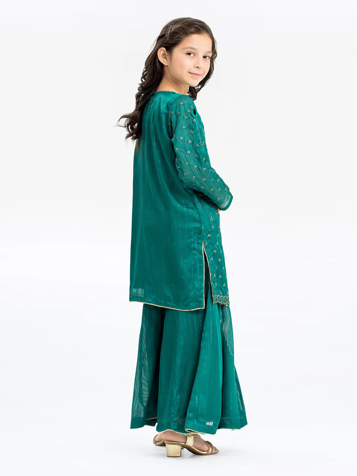 Embroidered Chiffon Shirt Trouser - EGTPLE23-50001ST - Image 5