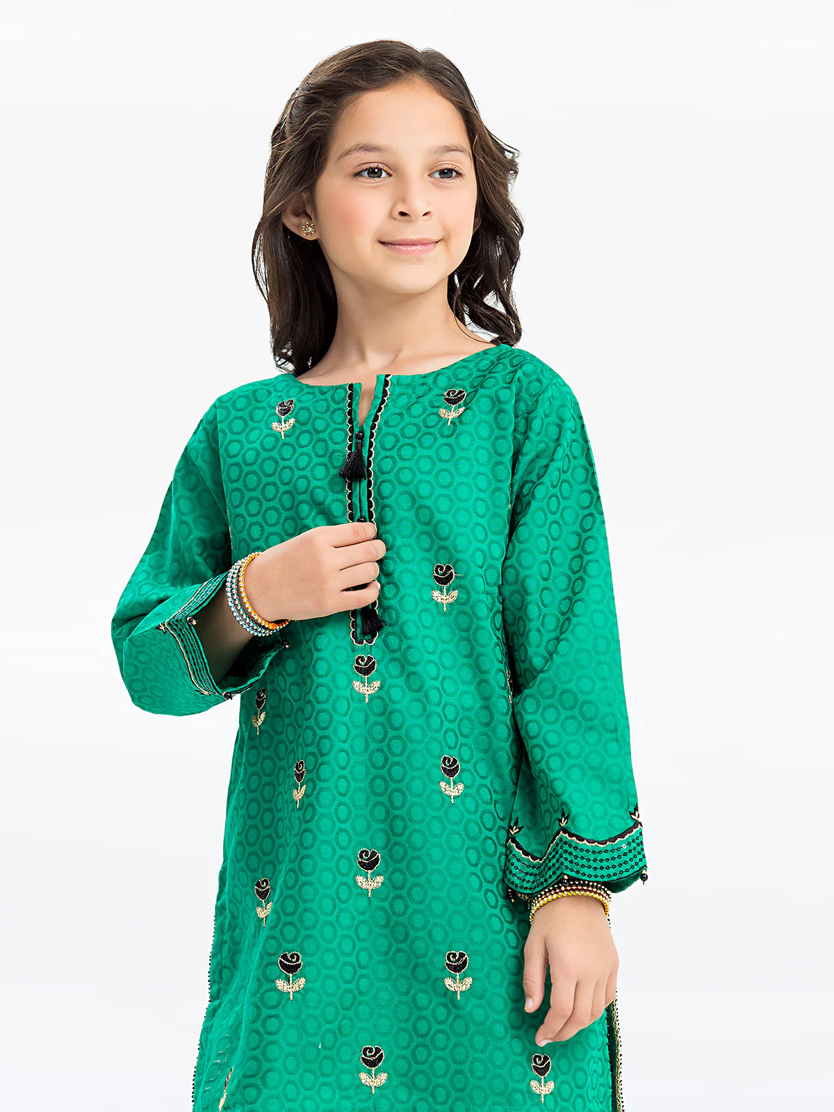 Embroidered Dobby Shirt Trouser - EGTKE24-70738ST - Image 2