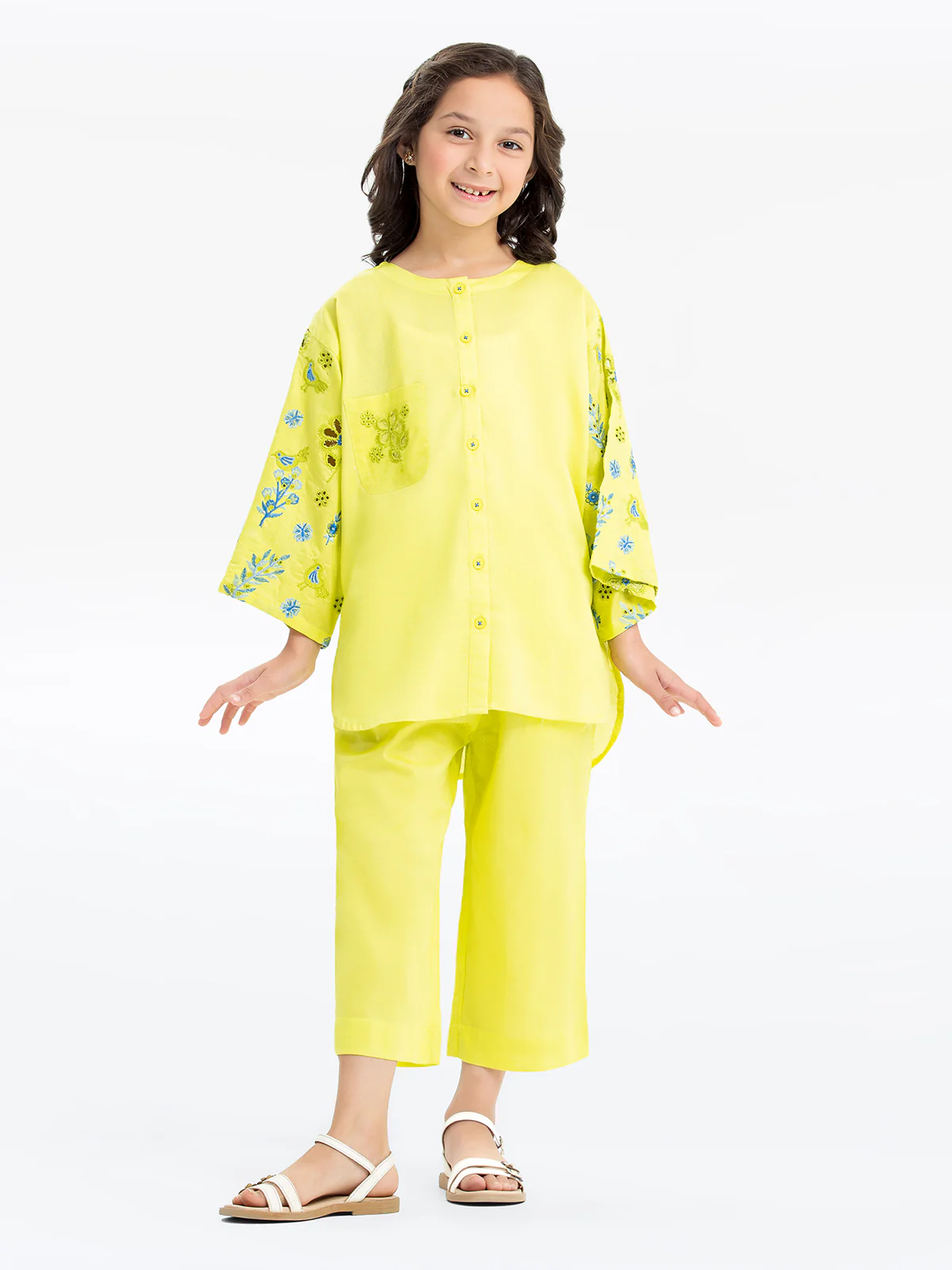 Embroidered Dobby Shirt Trouser - EGTKE24-70745ST