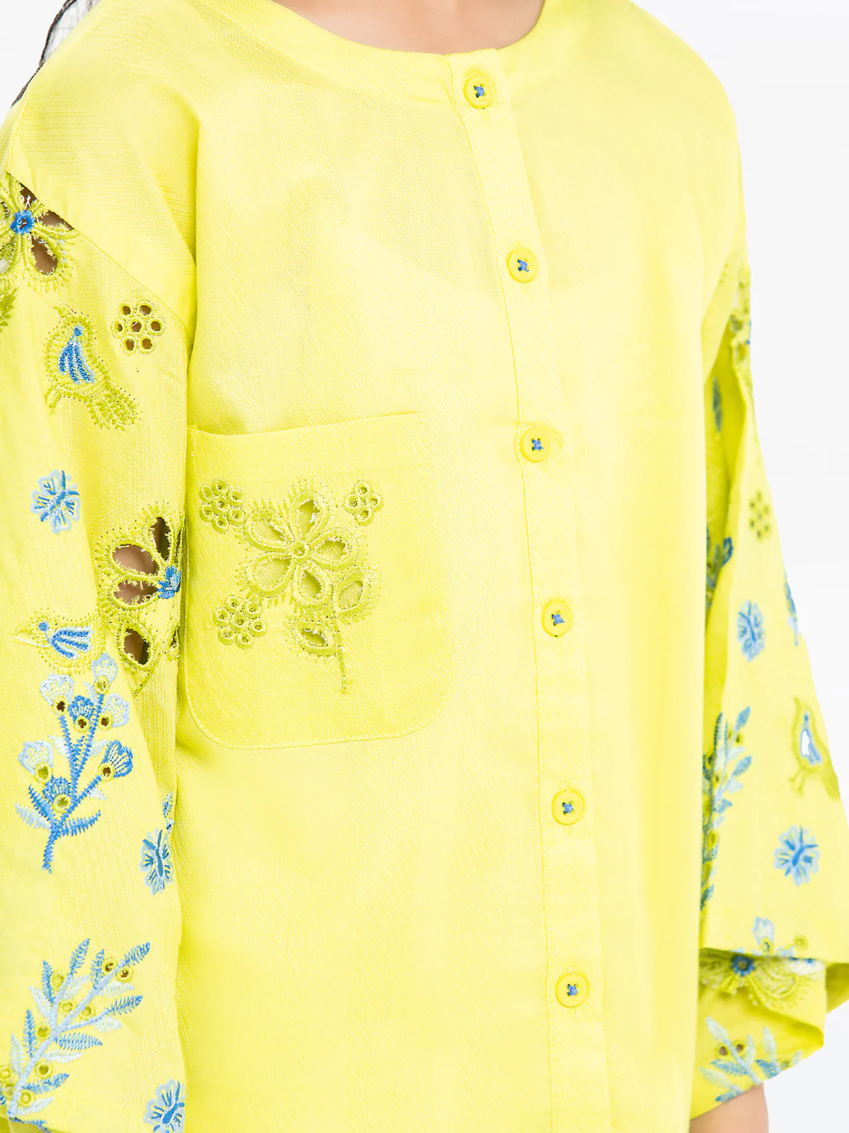 Embroidered Dobby Shirt Trouser - EGTKE24-70745ST - Image 3