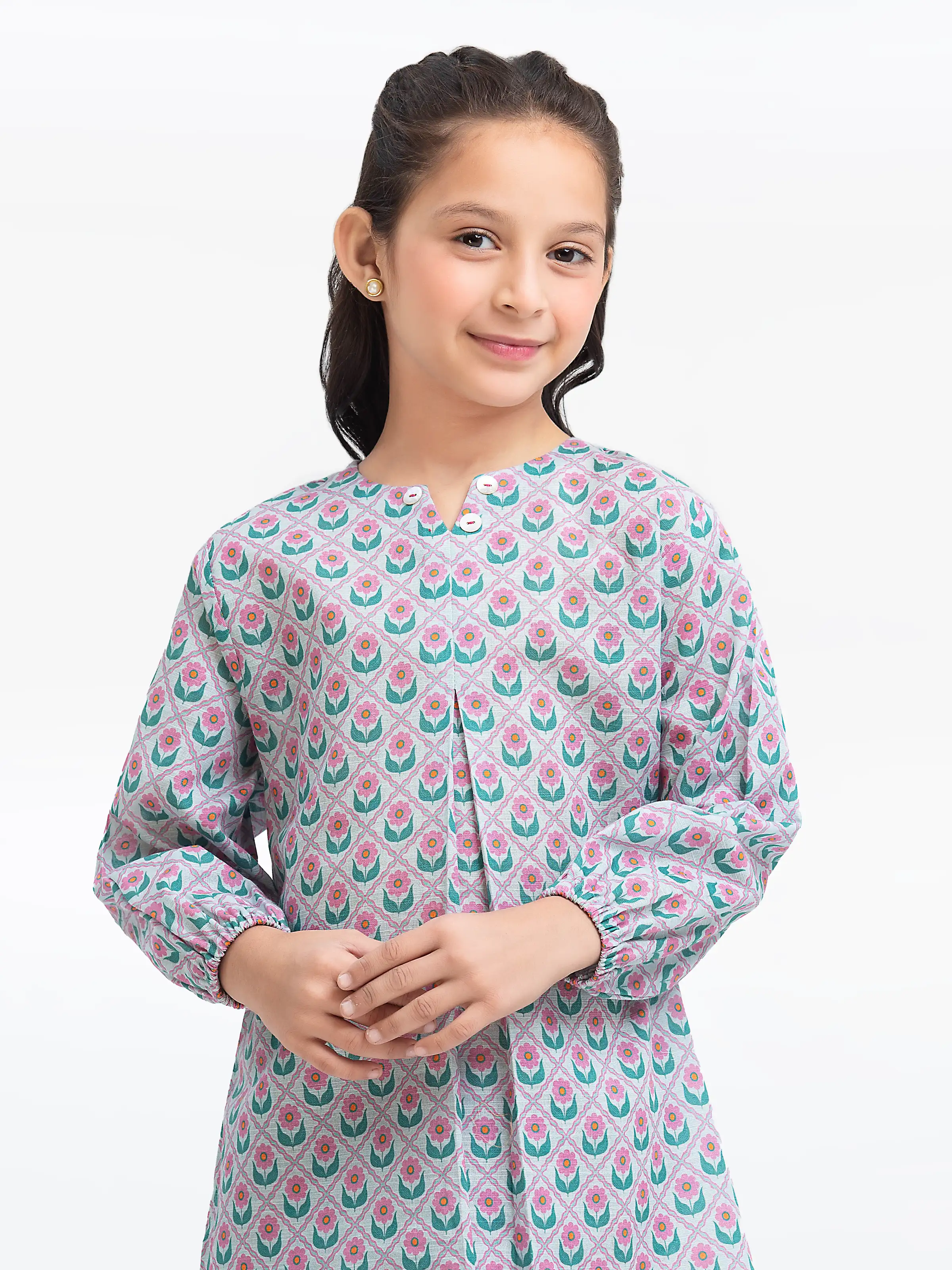 Printed Khaddar Co-Ord Set - EGTKP24-70904ST - Image 2