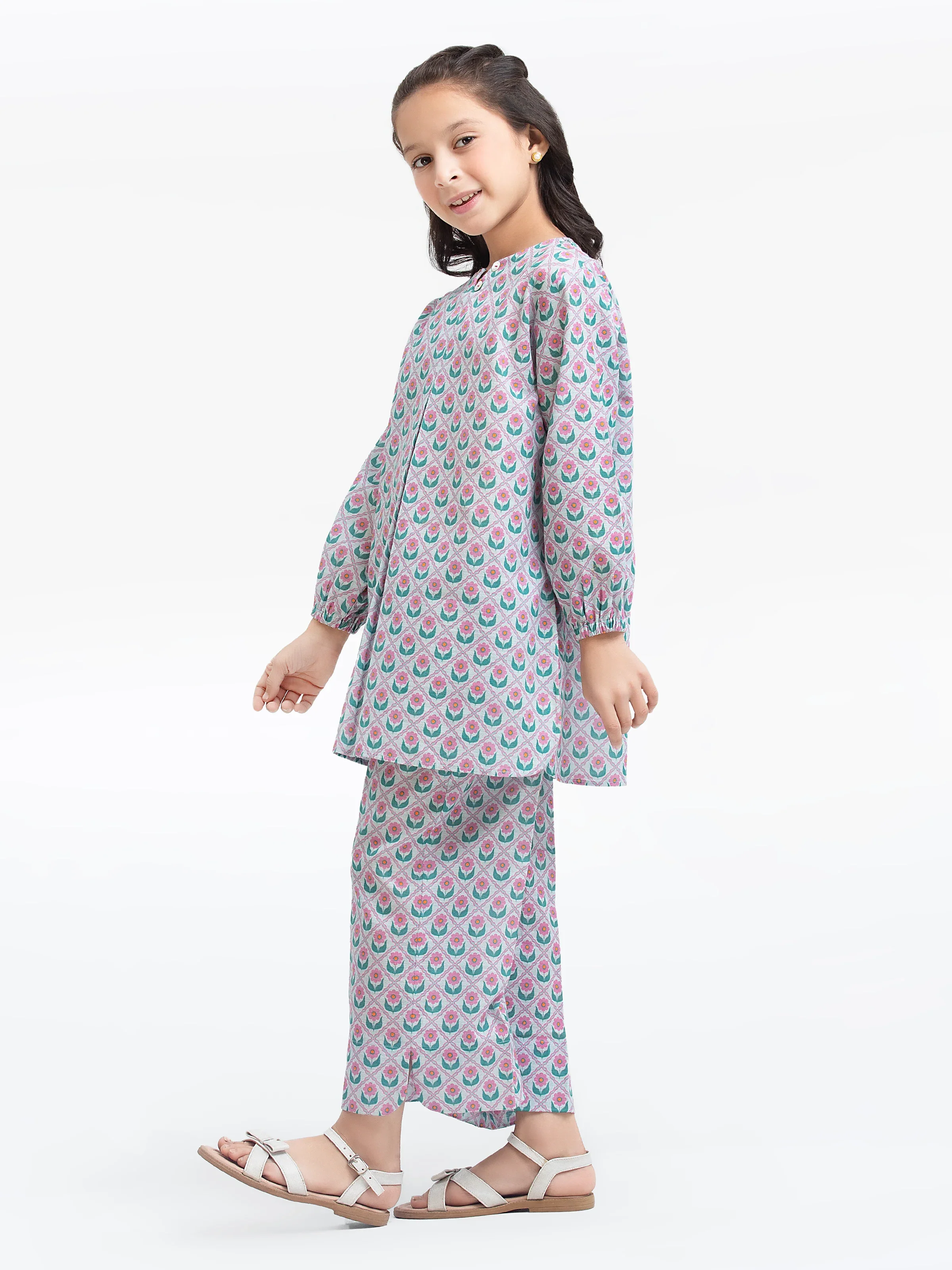 Printed Khaddar Co-Ord Set - EGTKP24-70904ST - Image 4
